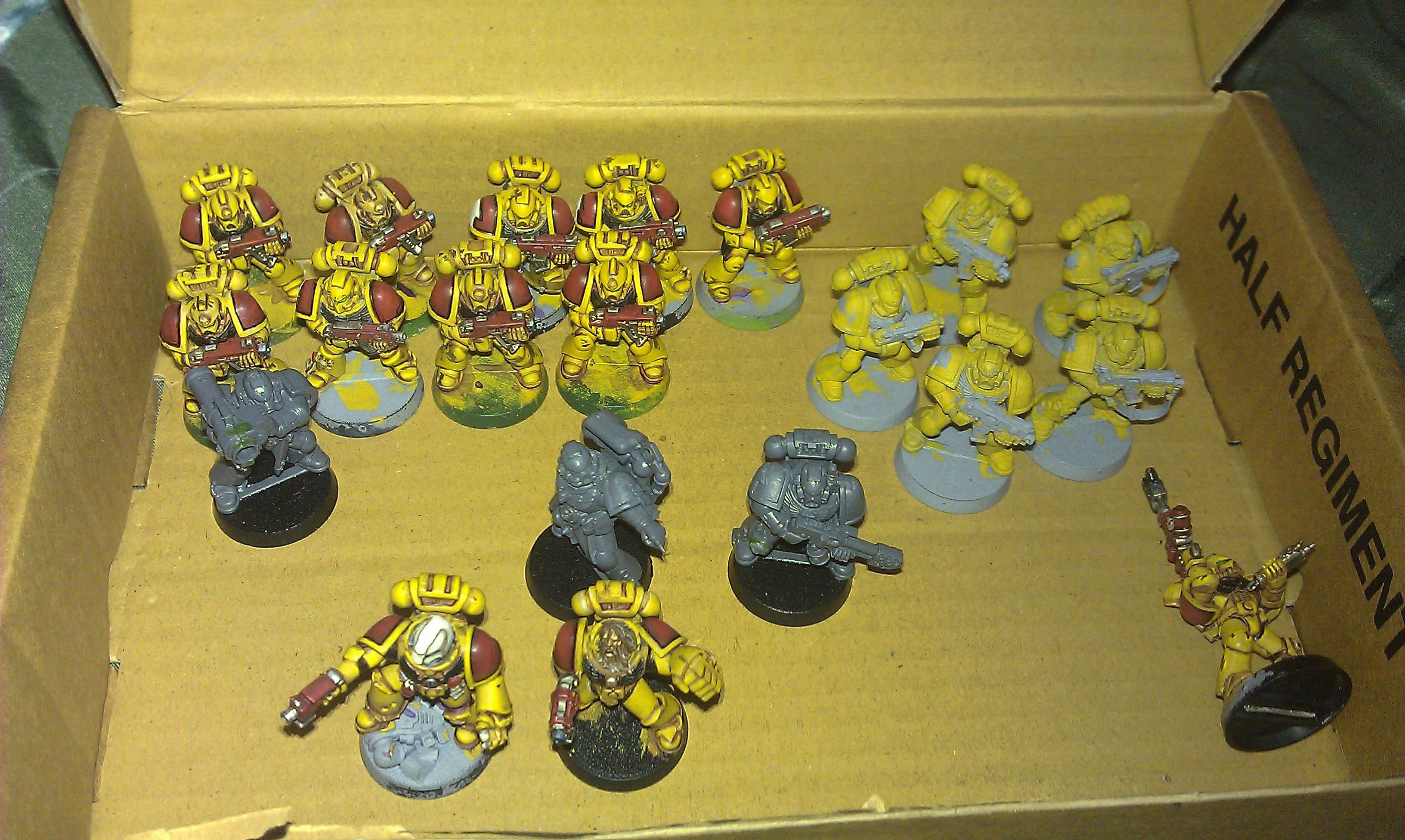 Homebrew, Space Marines, Tactical, Work In Progress, Yellow