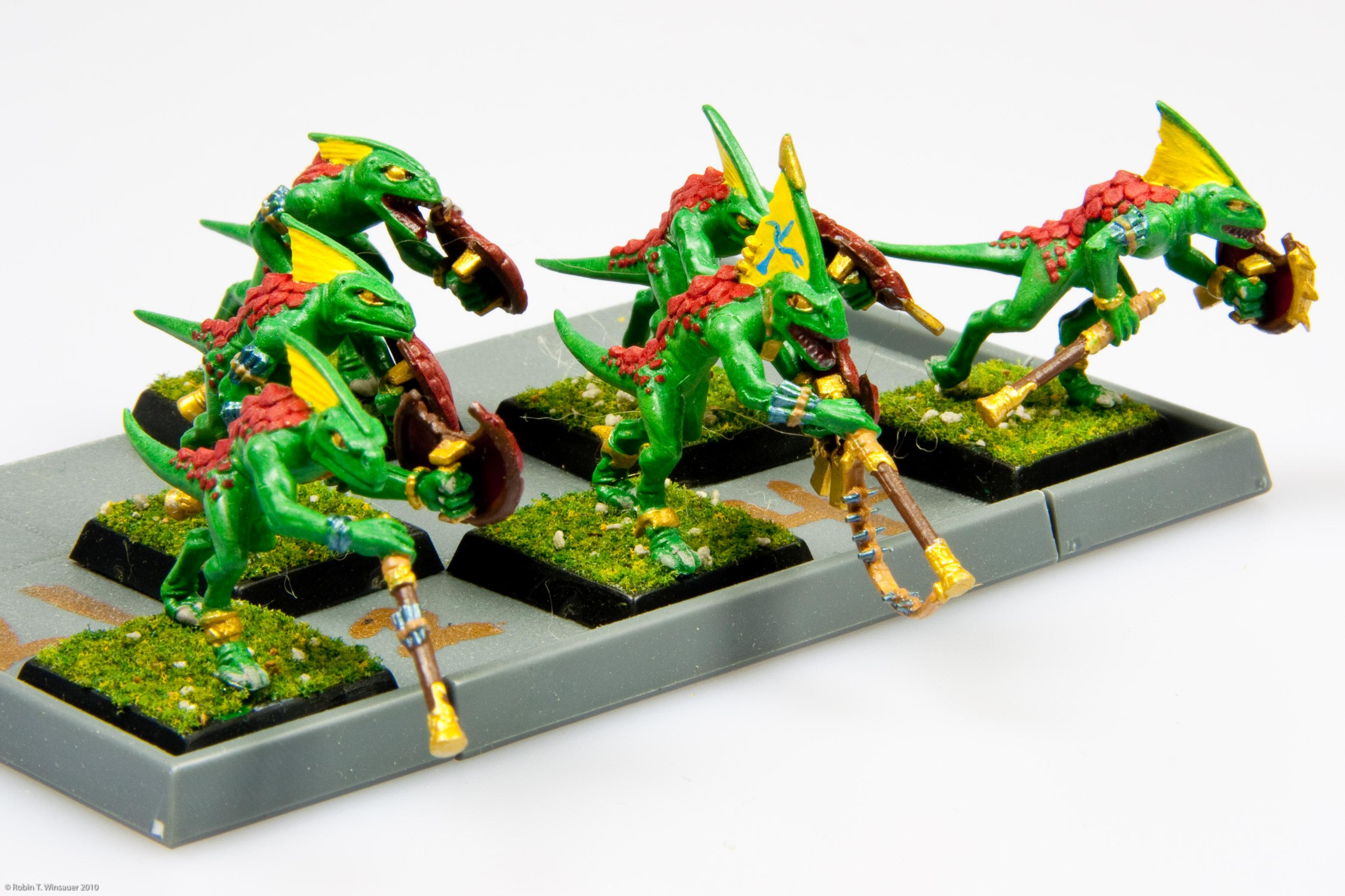 Skinks with blowpipes