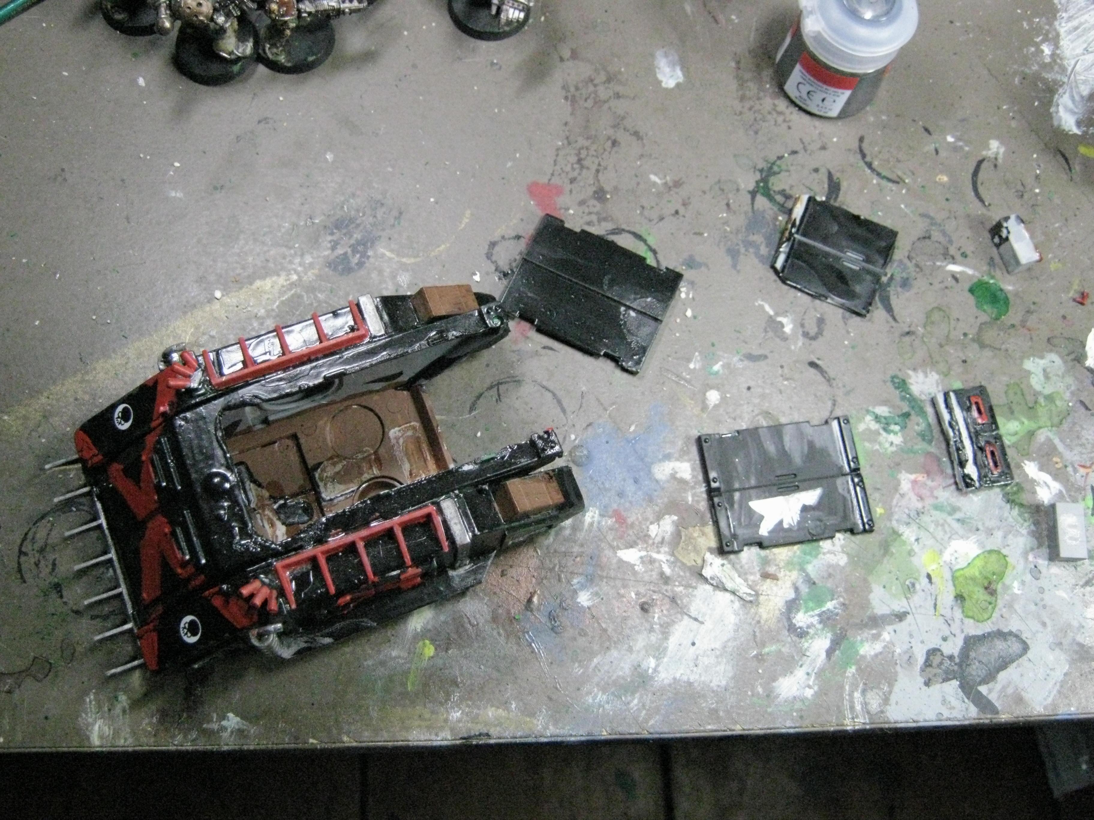 Chaos Rhino, Chaos Space Marines, Conversion, Death Guard, Greenstuff, Nurgle, Plague Marines, Warhammer 40,000