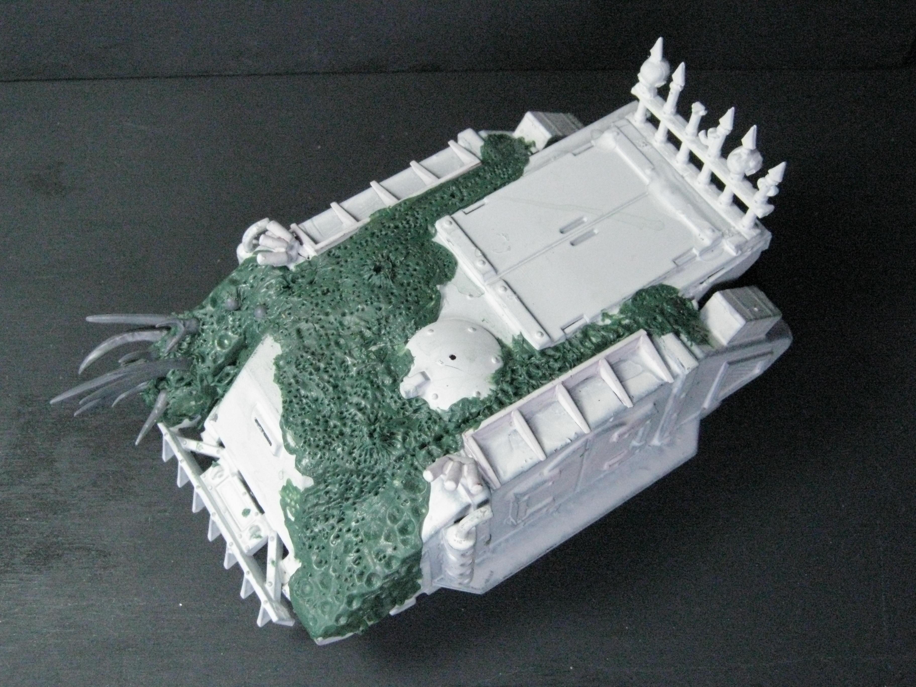 Chaos Rhino, Chaos Space Marines, Conversion, Death Guard, Greenstuff, Nurgle, Plague Marines, Warhammer 40,000
