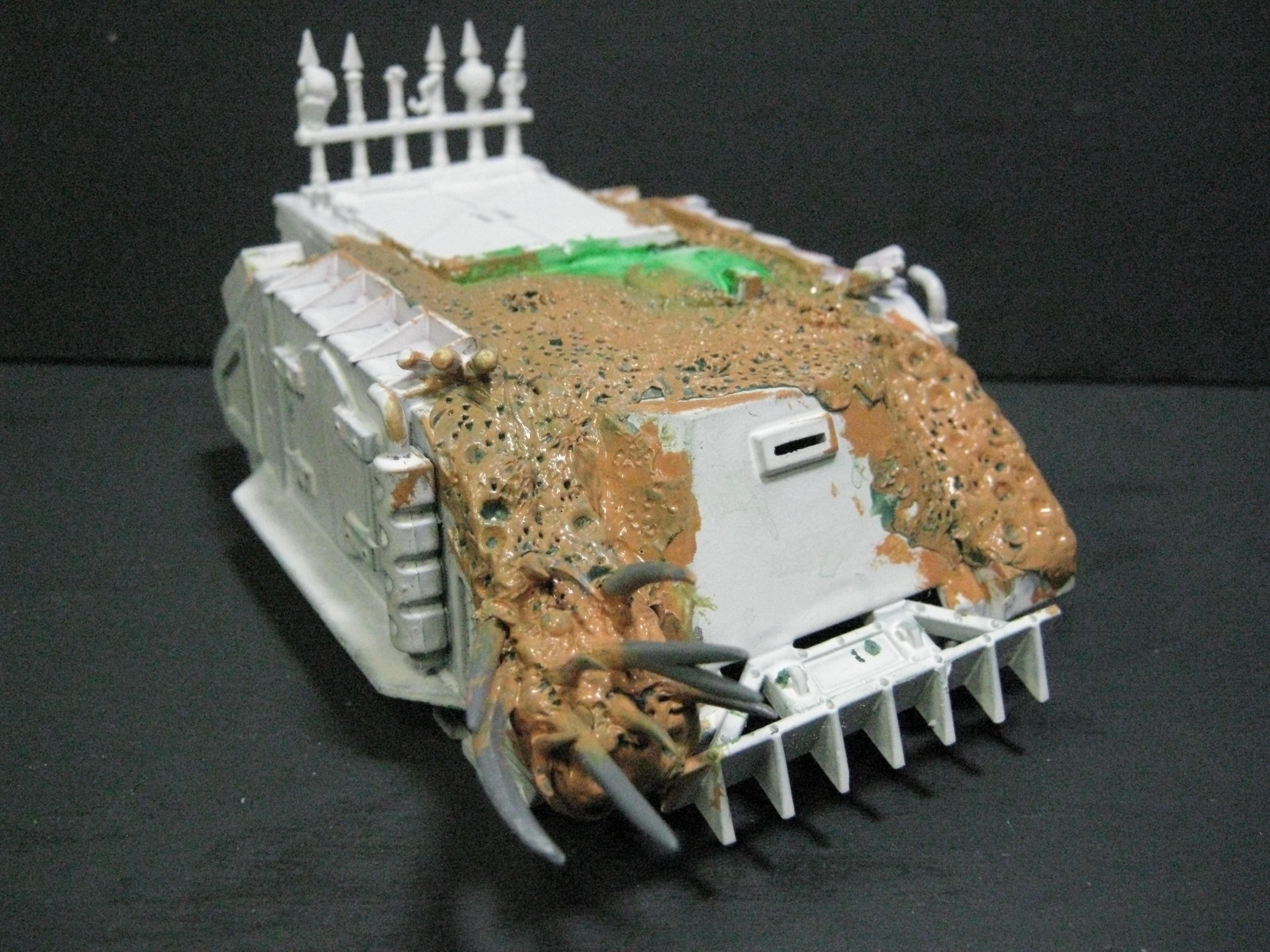 Chaos Rhino, Chaos Space Marines, Conversion, Death Guard, Greenstuff, Nurgle, Plague Marines, Warhammer 40,000