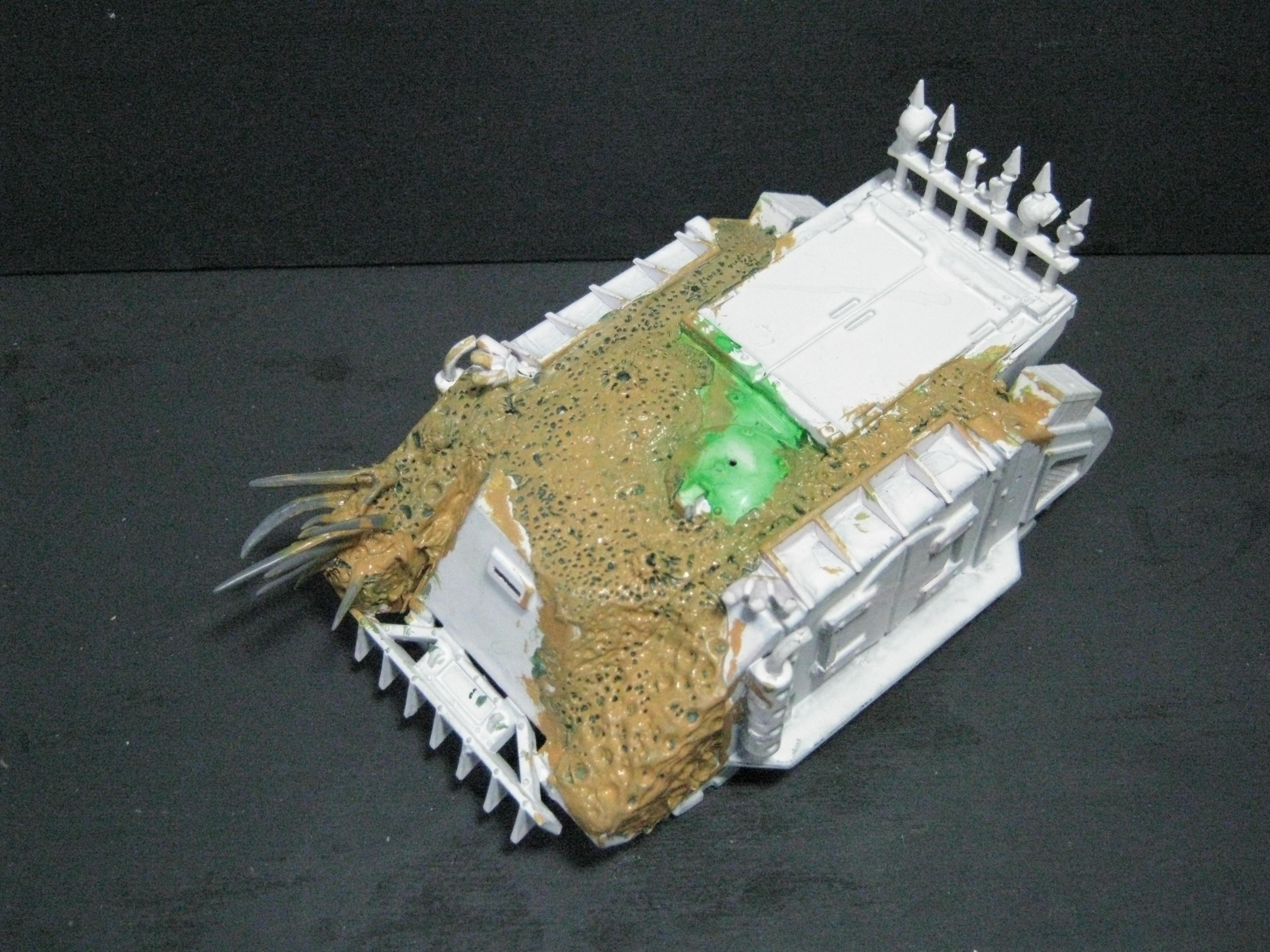 Chaos Rhino, Chaos Space Marines, Conversion, Death Guard, Greenstuff, Nurgle, Plague Marines, Warhammer 40,000