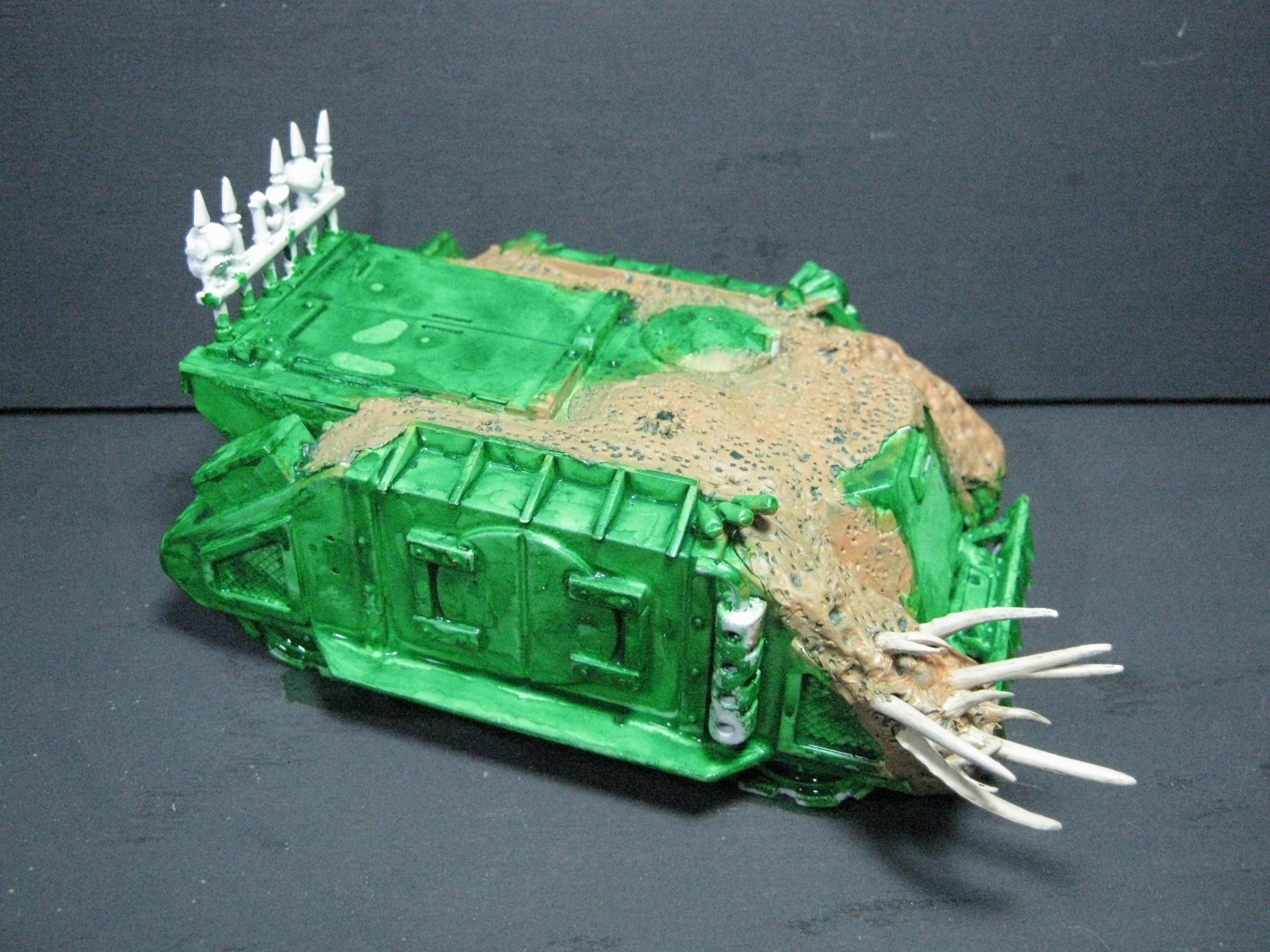 Chaos Rhino, Chaos Space Marines, Conversion, Death Guard, Greenstuff, Nurgle, Plague Marines, Warhammer 40,000
