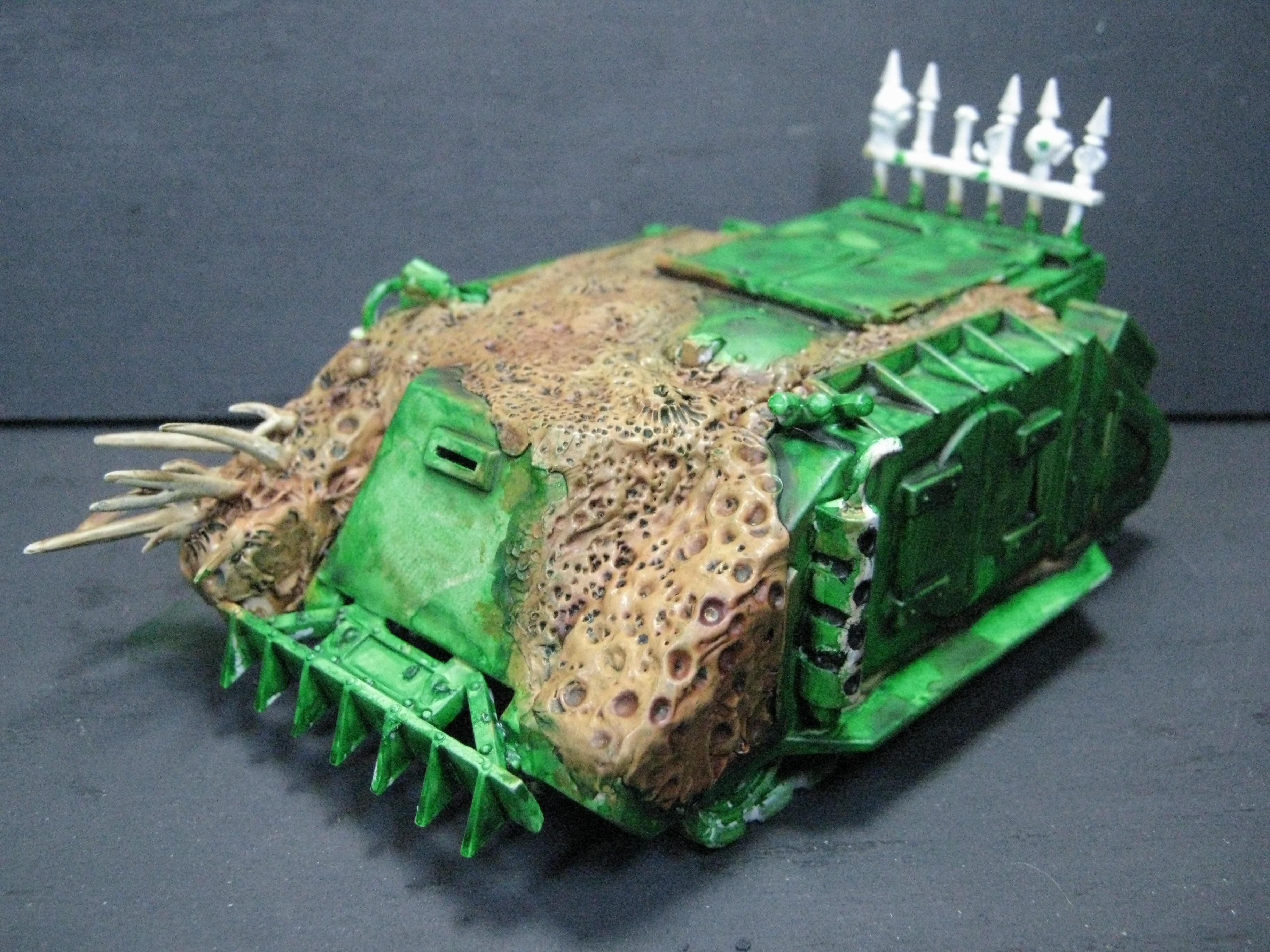 Chaos Rhino, Chaos Space Marines, Conversion, Death Guard, Greenstuff, Nurgle, Plague Marines, Warhammer 40,000