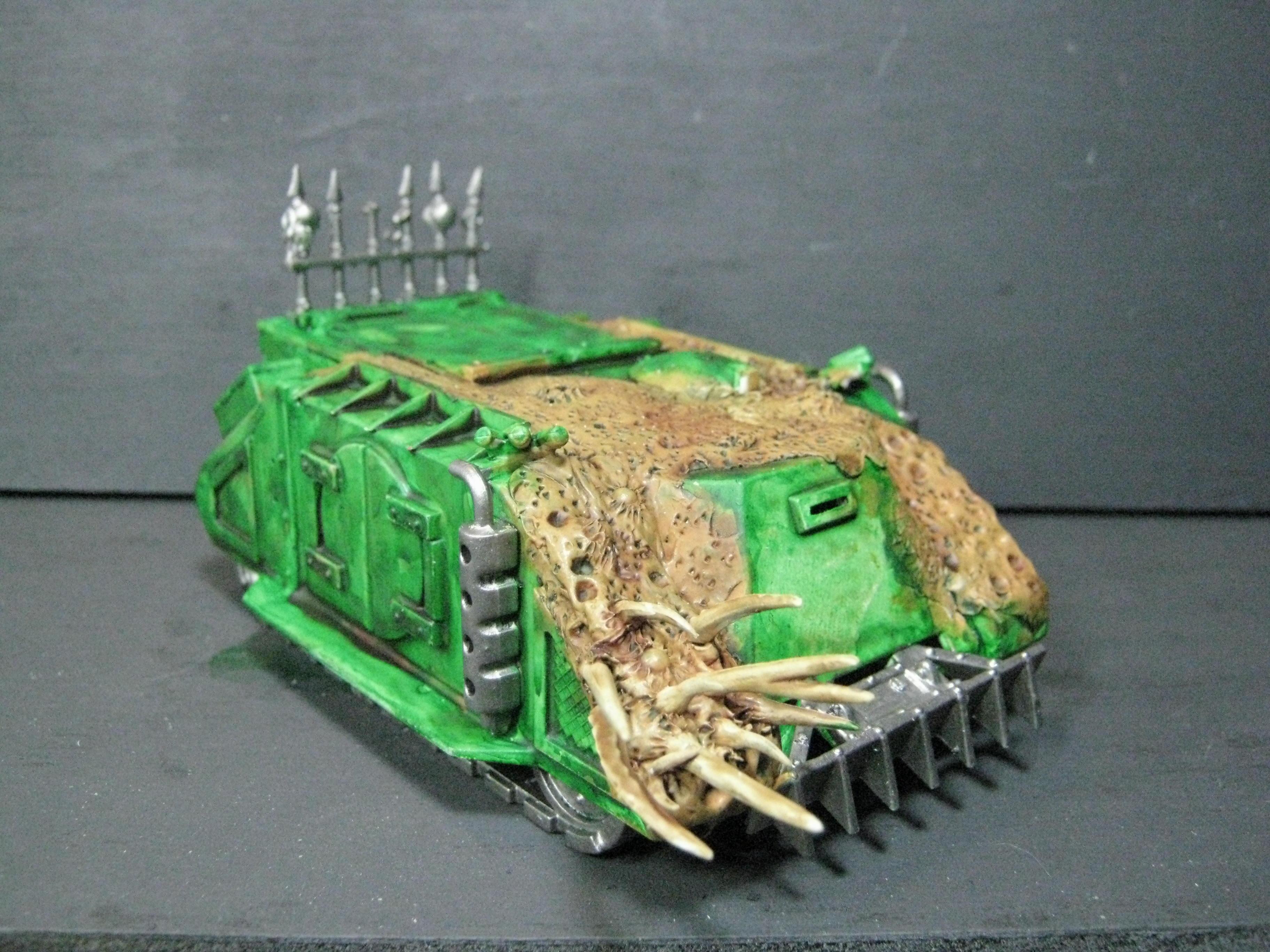 Chaos Rhino, Chaos Space Marines, Conversion, Death Guard, Greenstuff, Nurgle, Plague Marines, Warhammer 40,000