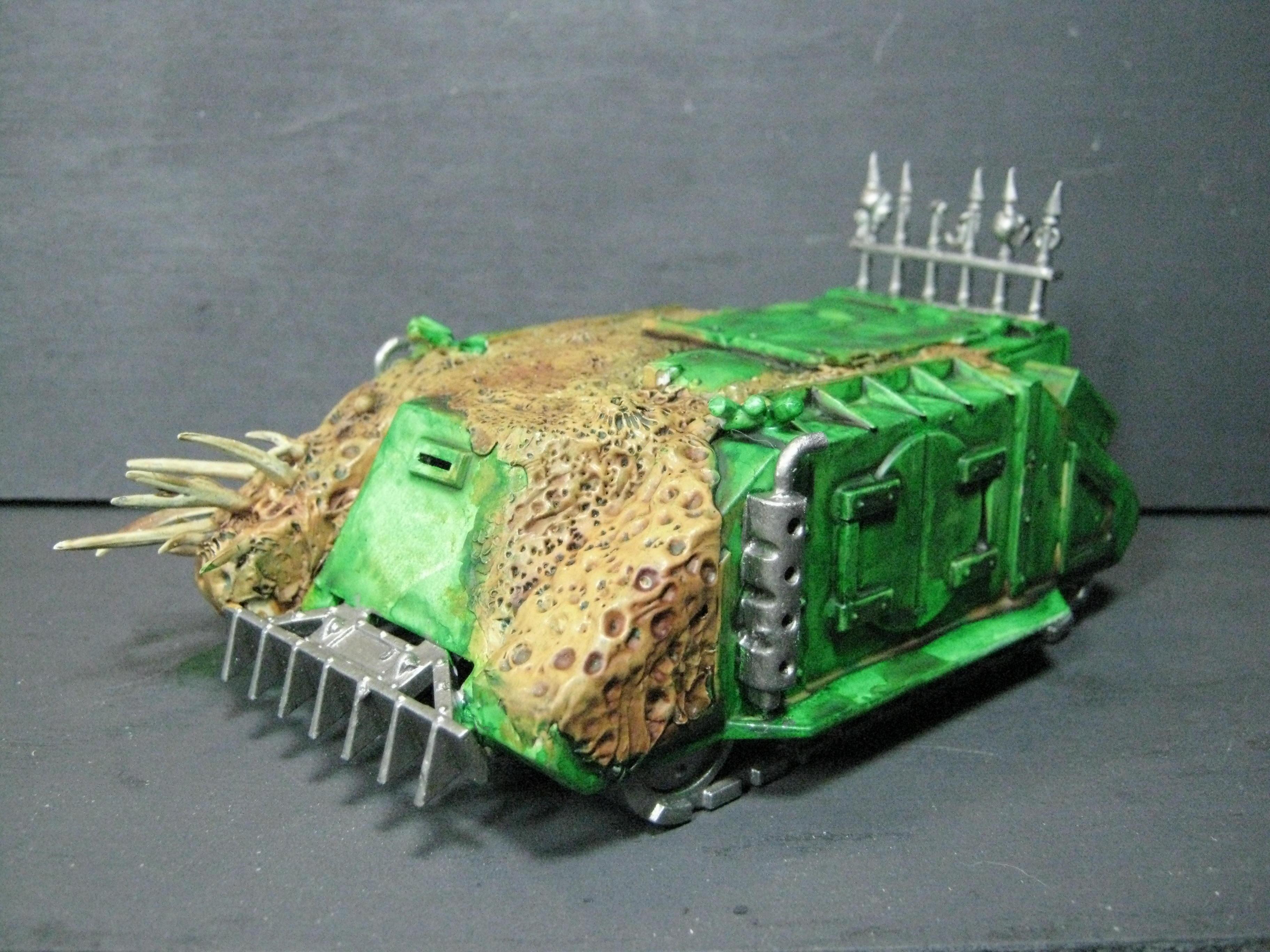 Chaos Rhino, Chaos Space Marines, Conversion, Death Guard, Greenstuff, Nurgle, Plague Marines, Warhammer 40,000