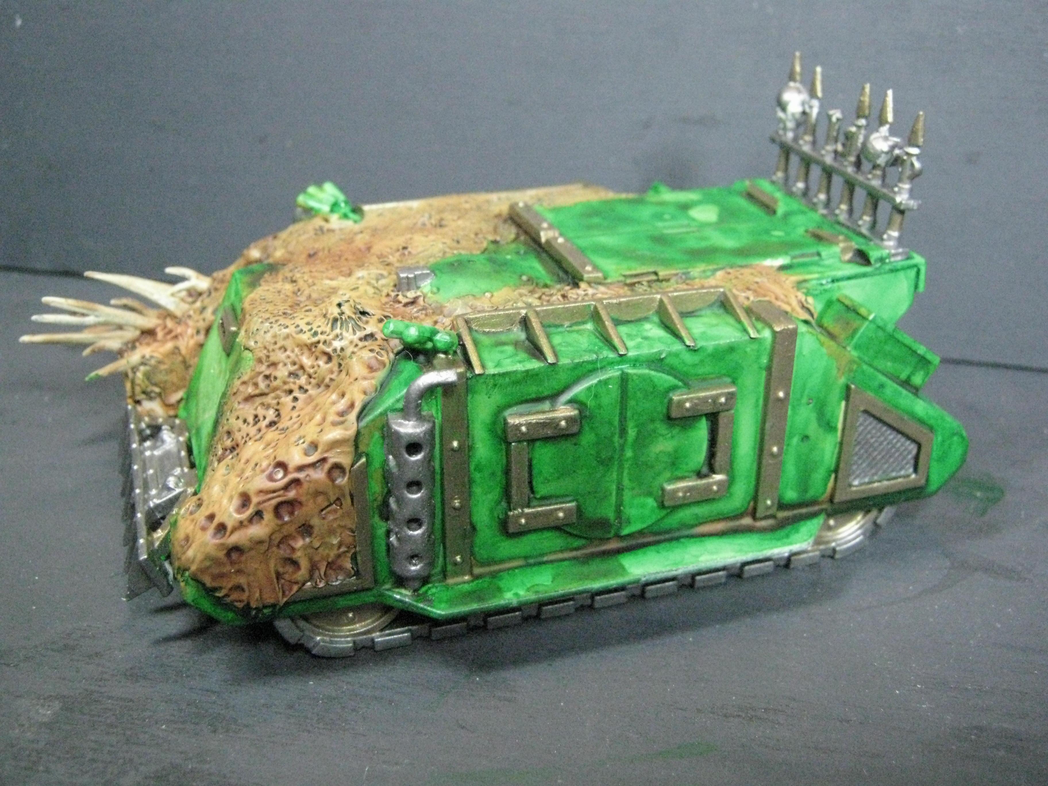 Chaos Rhino, Chaos Space Marines, Conversion, Death Guard, Greenstuff, Nurgle, Plague Marines, Warhammer 40,000