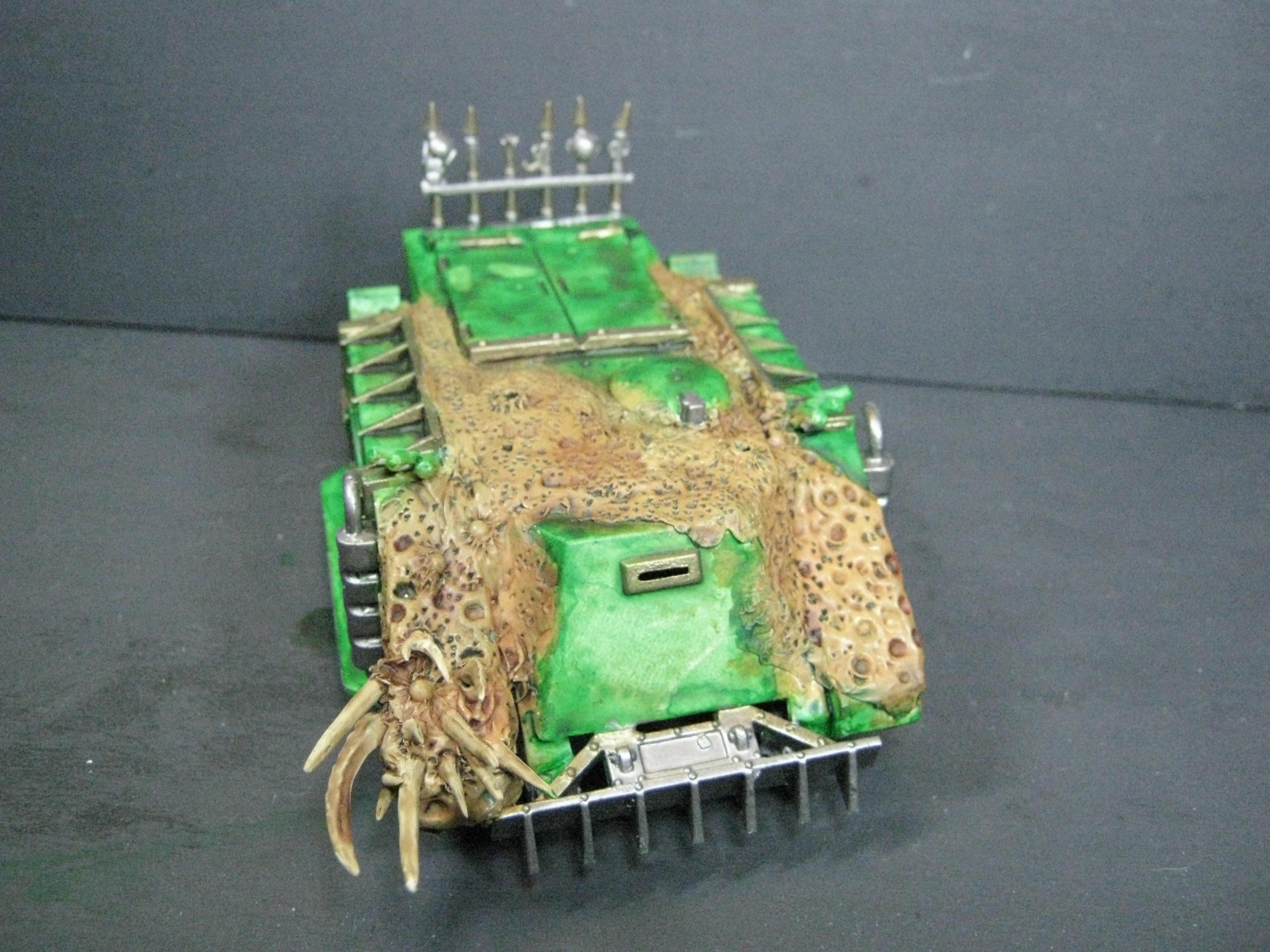 Chaos Rhino, Chaos Space Marines, Conversion, Death Guard, Greenstuff, Nurgle, Plague Marines, Warhammer 40,000