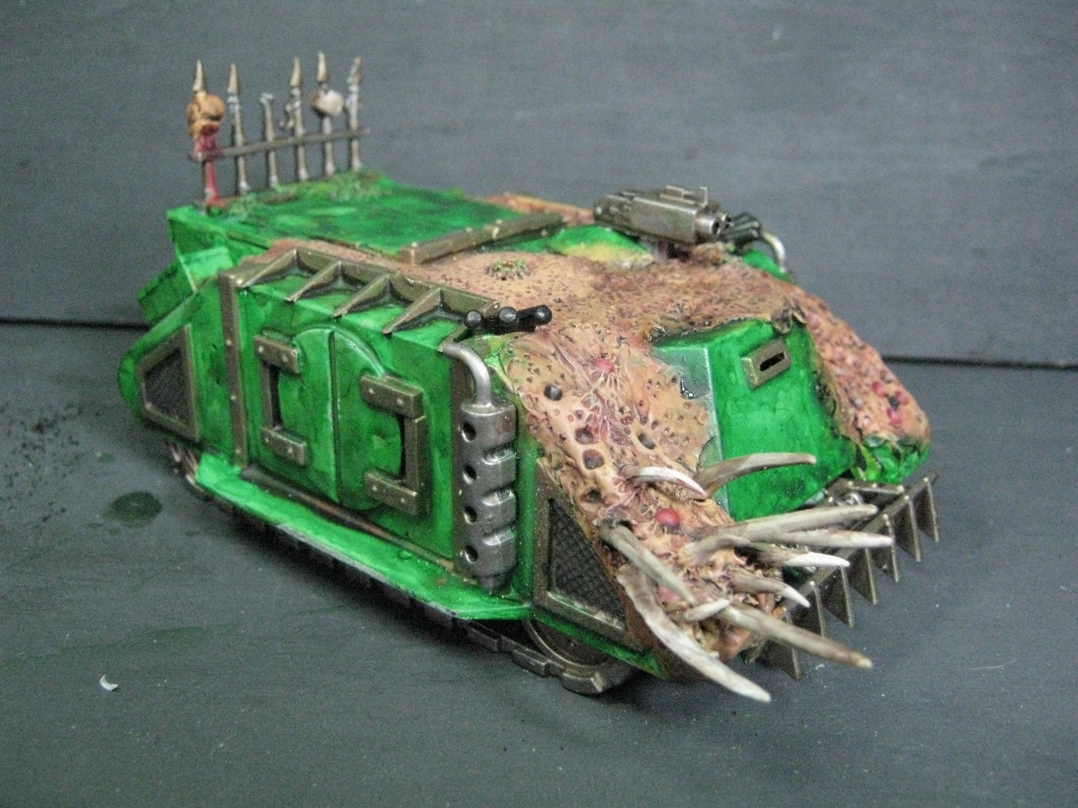 Chaos Rhino, Chaos Space Marines, Conversion, Death Guard, Greenstuff, Nurgle, Plague Marines, Warhammer 40,000