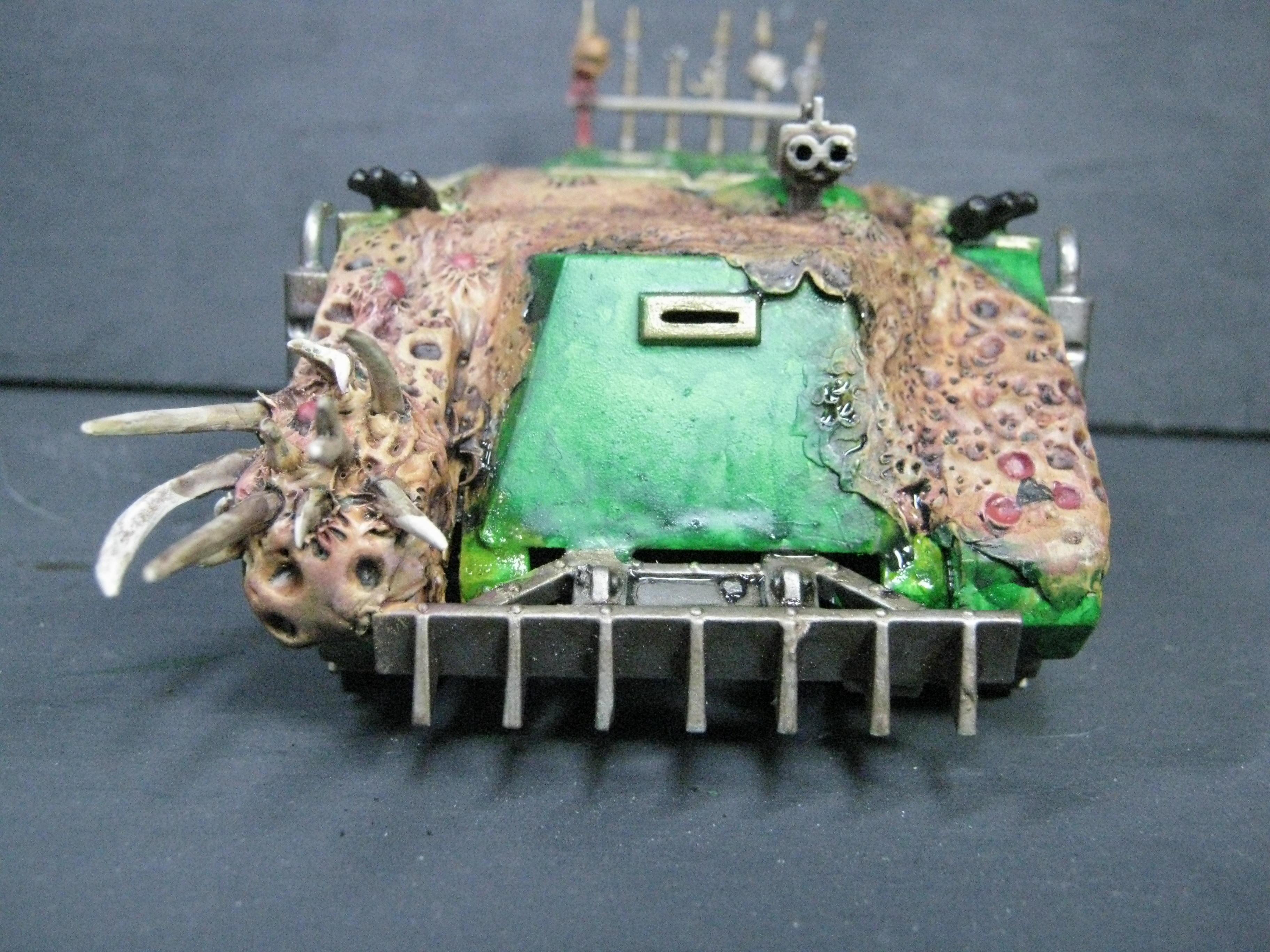 Chaos Rhino, Chaos Space Marines, Conversion, Death Guard, Greenstuff, Nurgle, Plague Marines, Warhammer 40,000