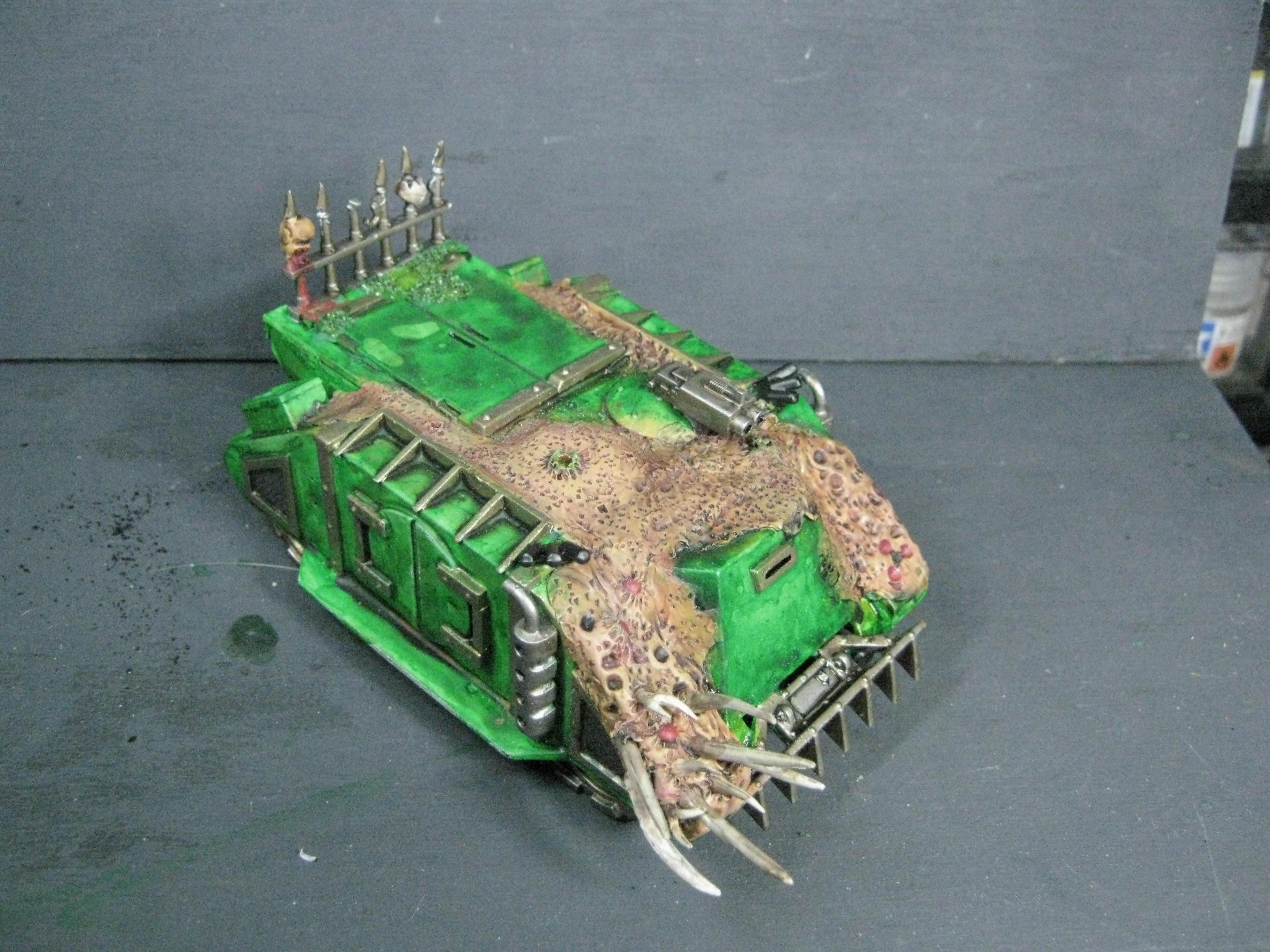 Chaos Rhino, Chaos Space Marines, Conversion, Death Guard, Greenstuff, Nurgle, Plague Marines, Warhammer 40,000