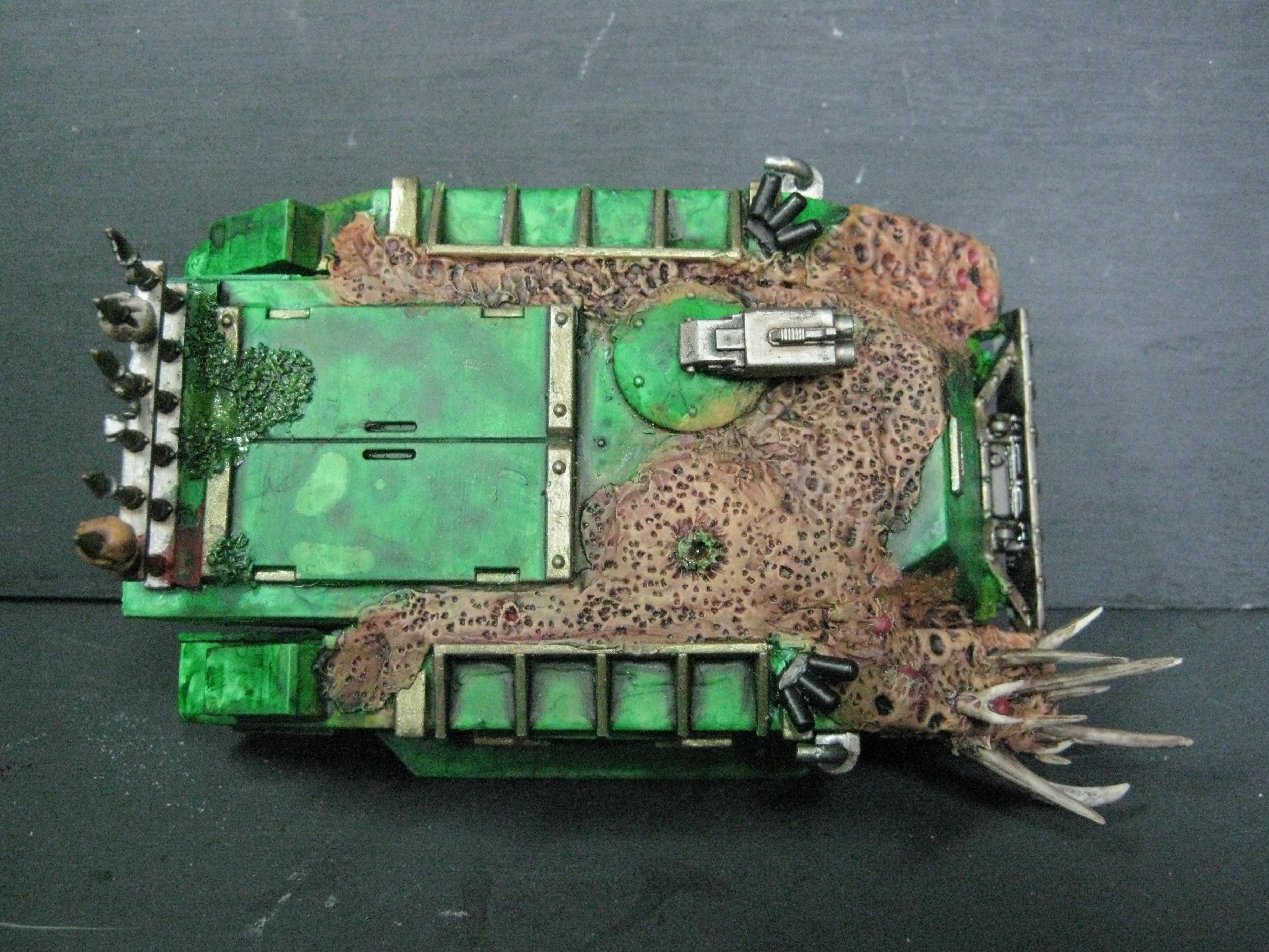 Chaos Rhino, Chaos Space Marines, Conversion, Death Guard, Greenstuff, Nurgle, Plague Marines, Warhammer 40,000