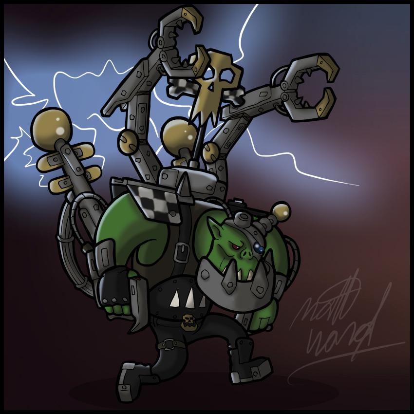Drawing, Mekboy, Orks