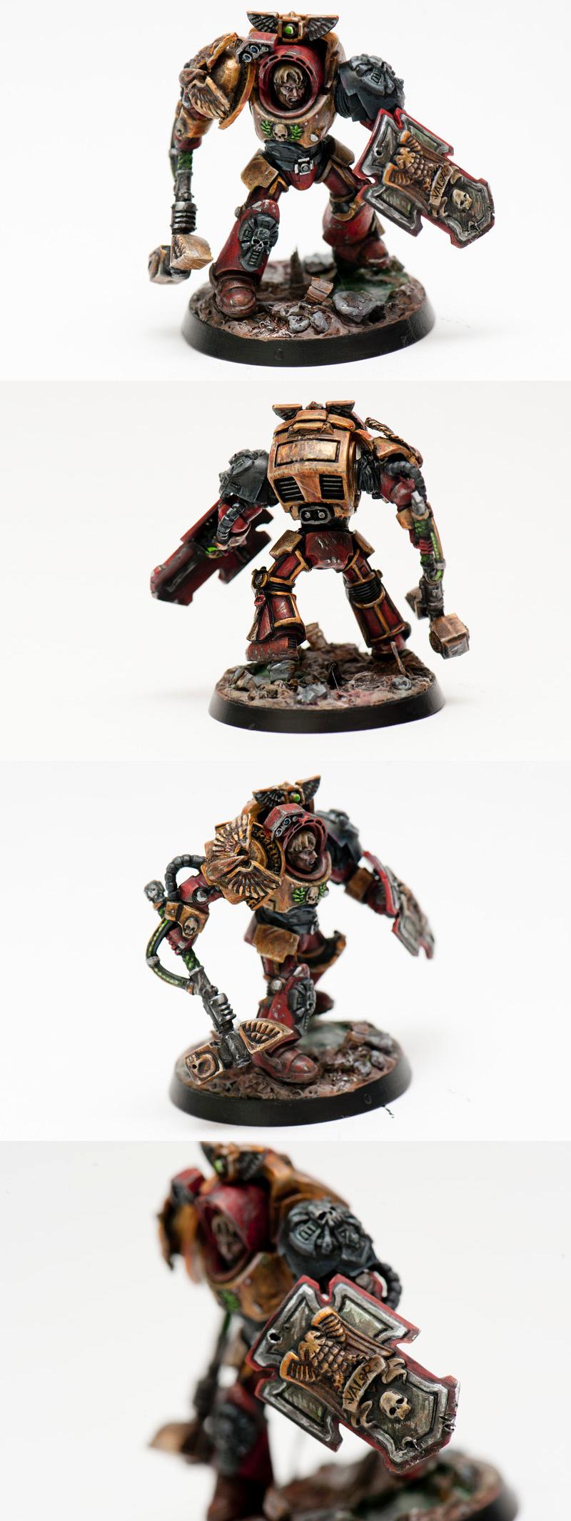 Blood Angels, Gold, Power Shield, Space Marines, Terminator Armor