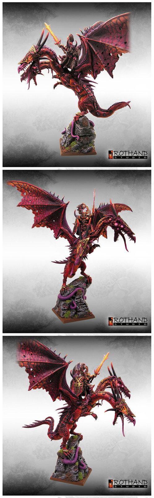 Warhammer Chaos Lord Dragon Conversion Chaos Lord On Dragon Gallery Dakkadakka