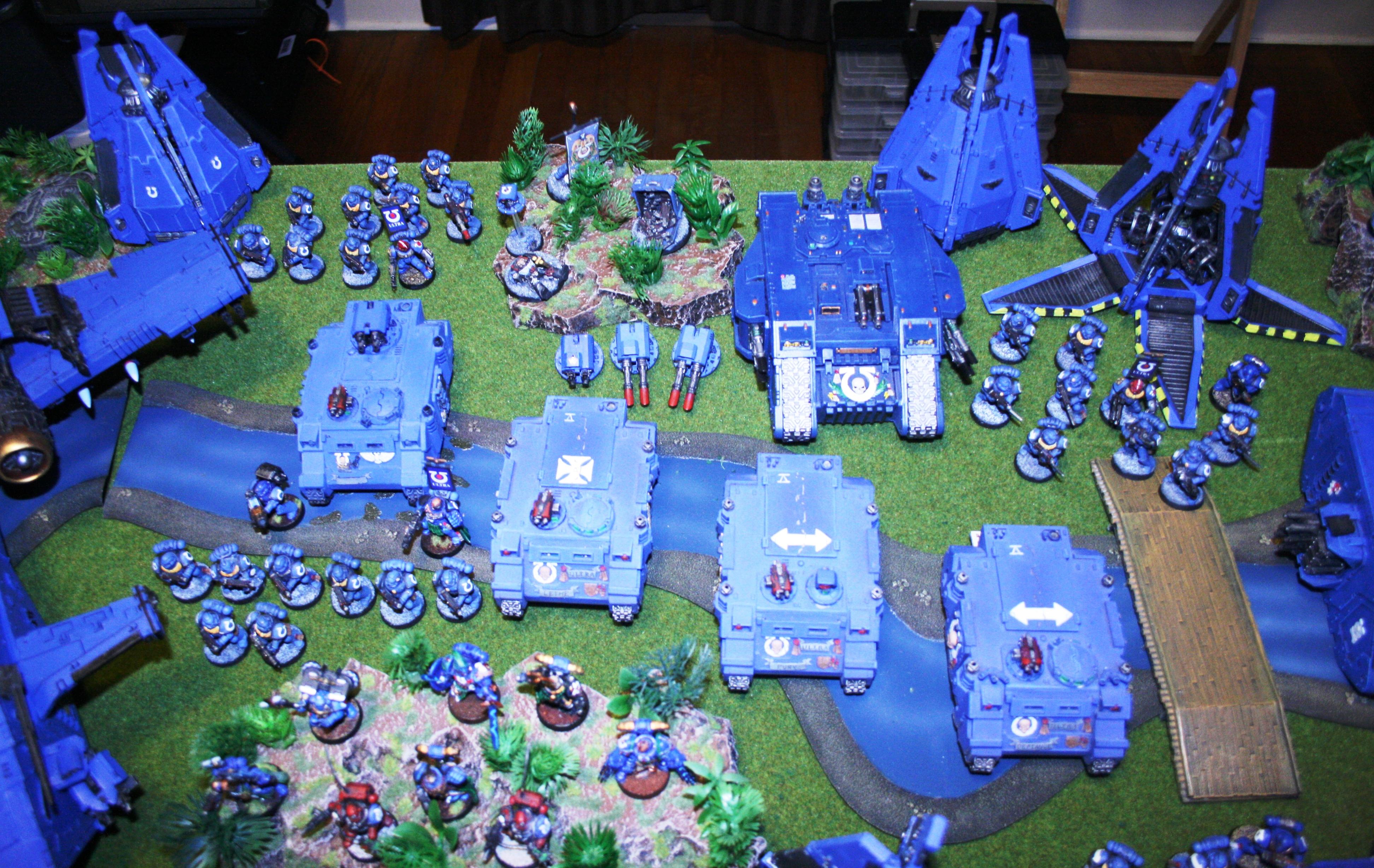 Army, Drop Pod, Rhino, Space Marines, Ultramarines, Warhammer 40,000