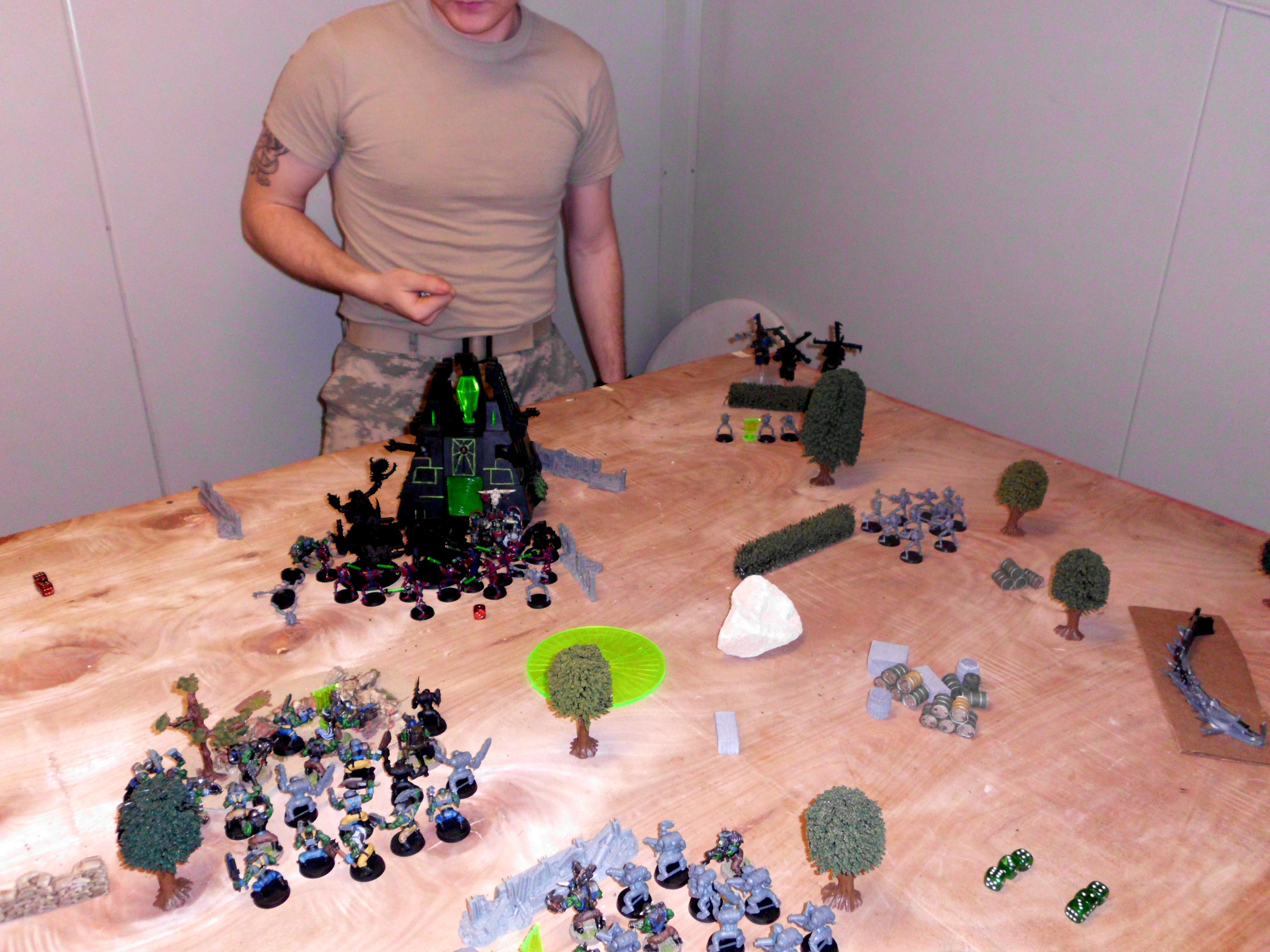 Game Table, Millitary, Necrons, Orks, Plywood