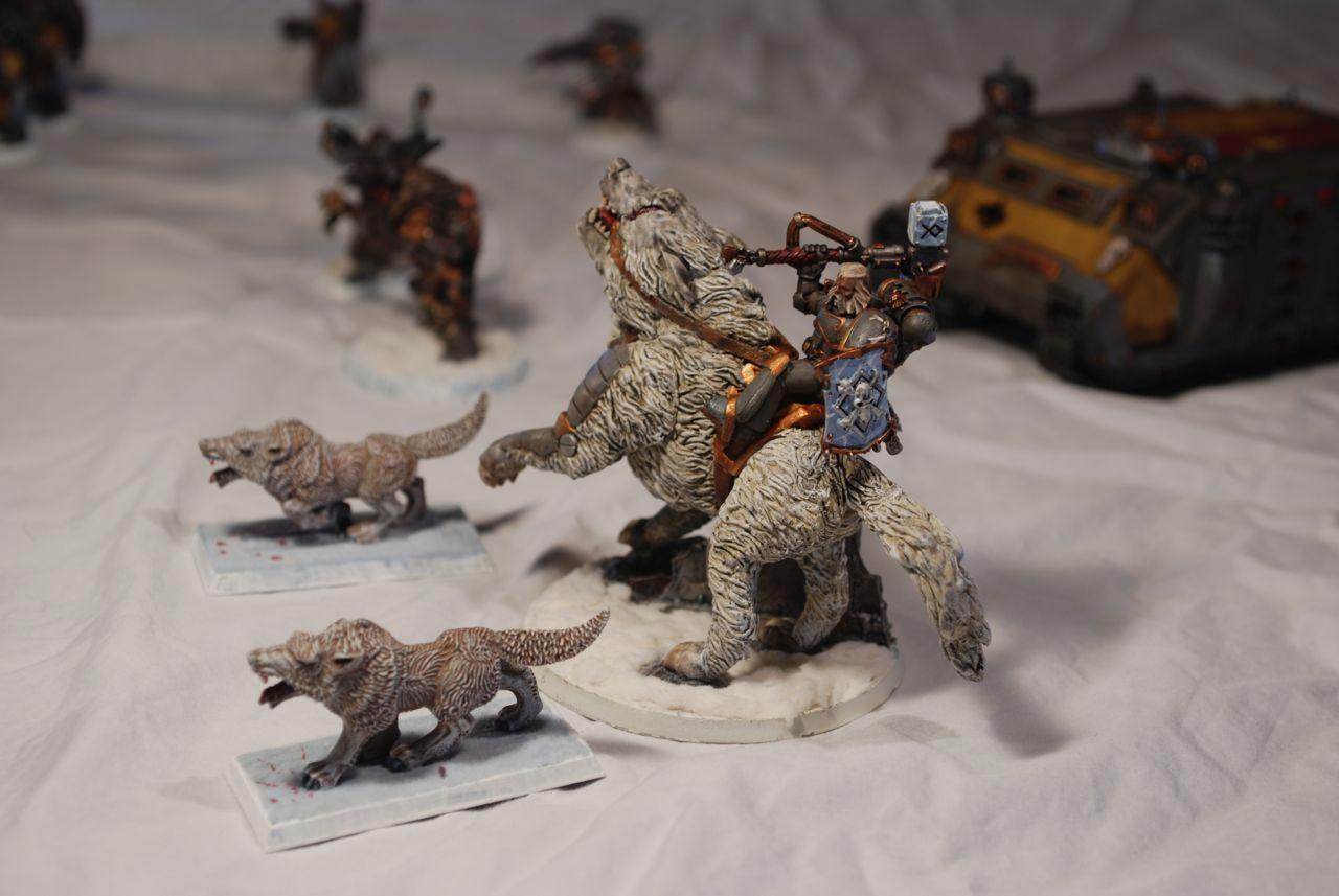 Painted, Rhino, Space Marines, Space Wolves, Thunderwolf, Thunderwolf Lord, Warhammer 40,000, Wolves