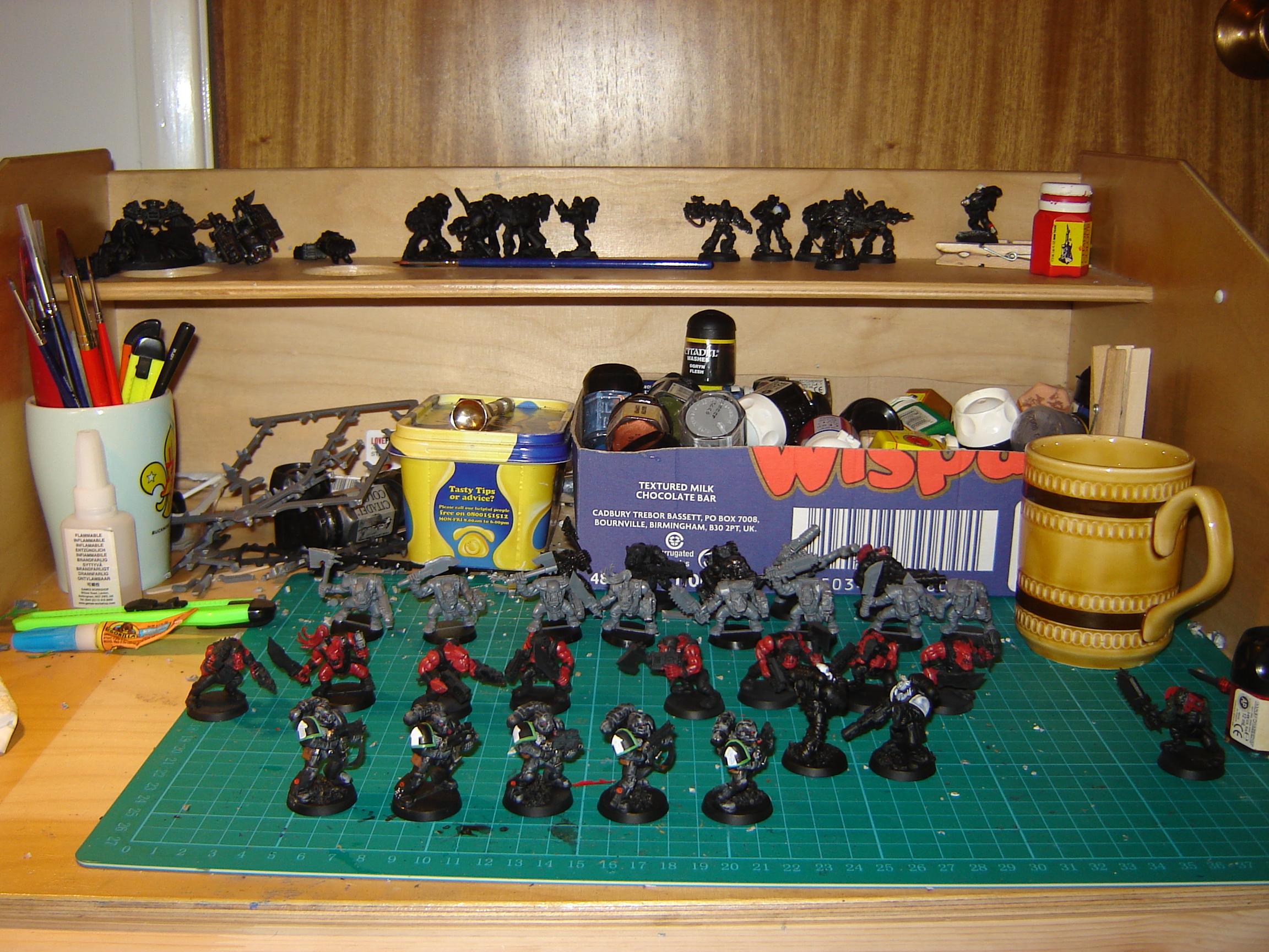 Raven Guard, Space Marines, Warhammer 40,000, Work In Progress
