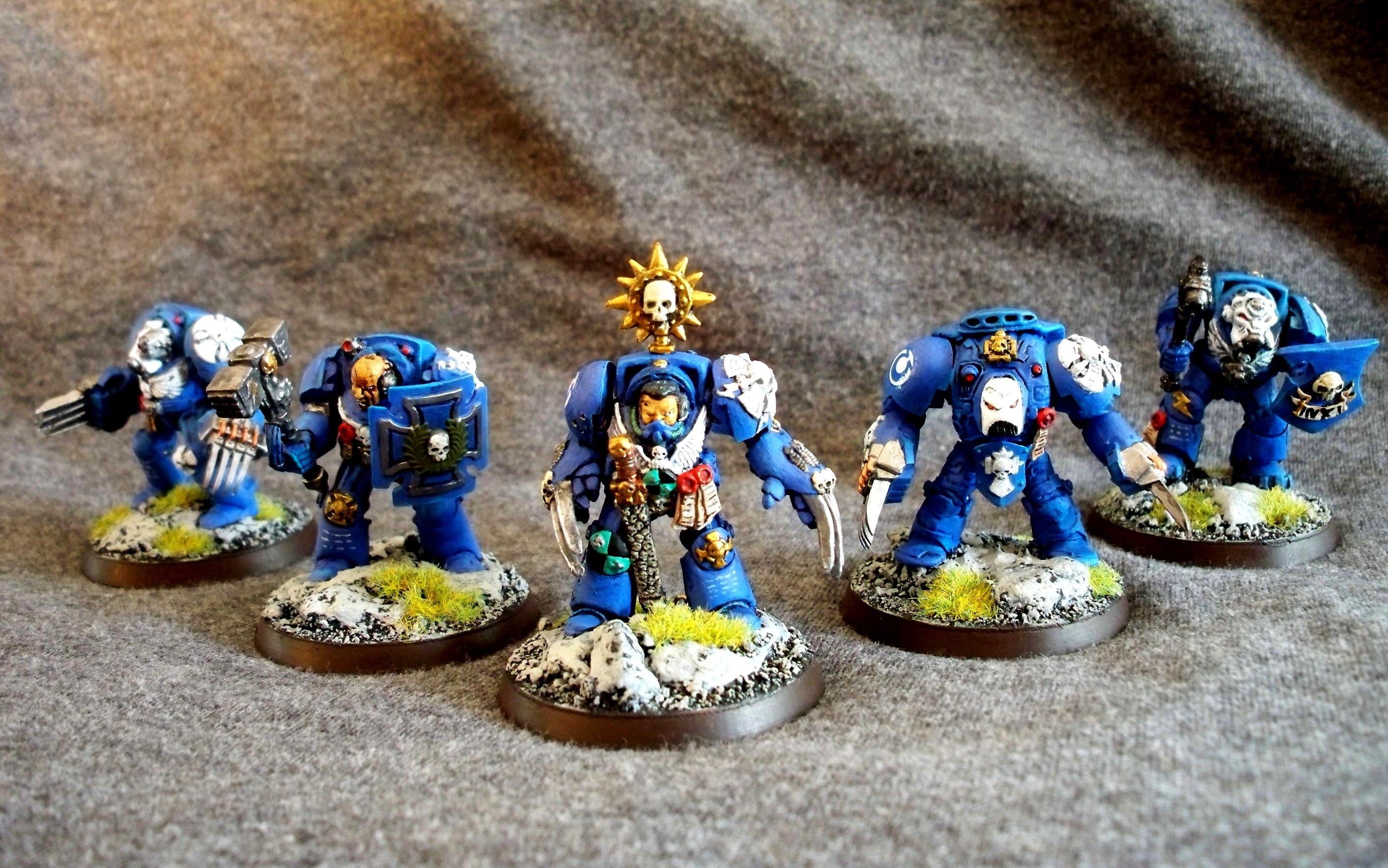 Imperium, Space Marines, Squad, Terminator Armor, Ultramarines