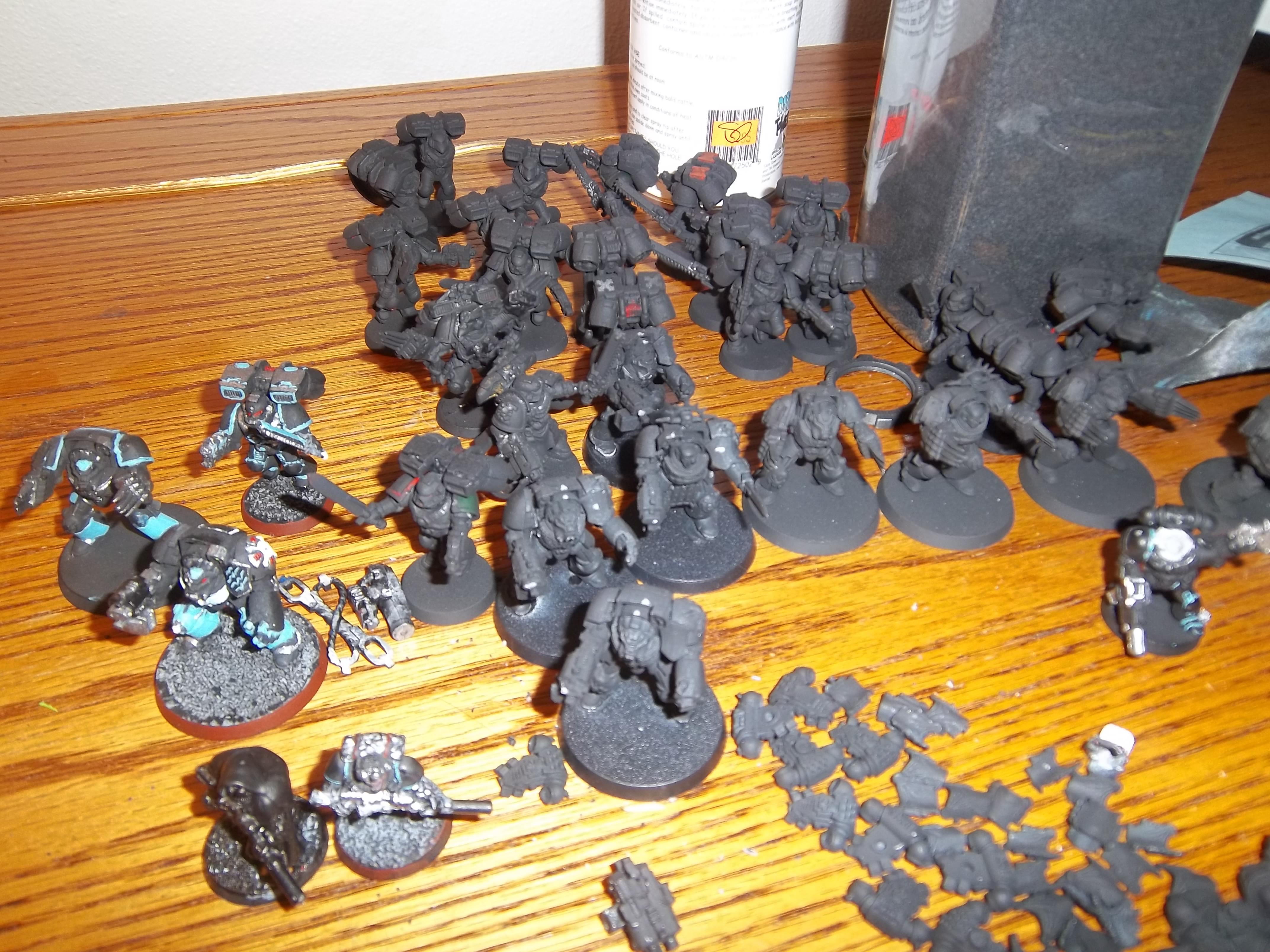 5 assault termies, 5 reg. termies, 20 assault marines