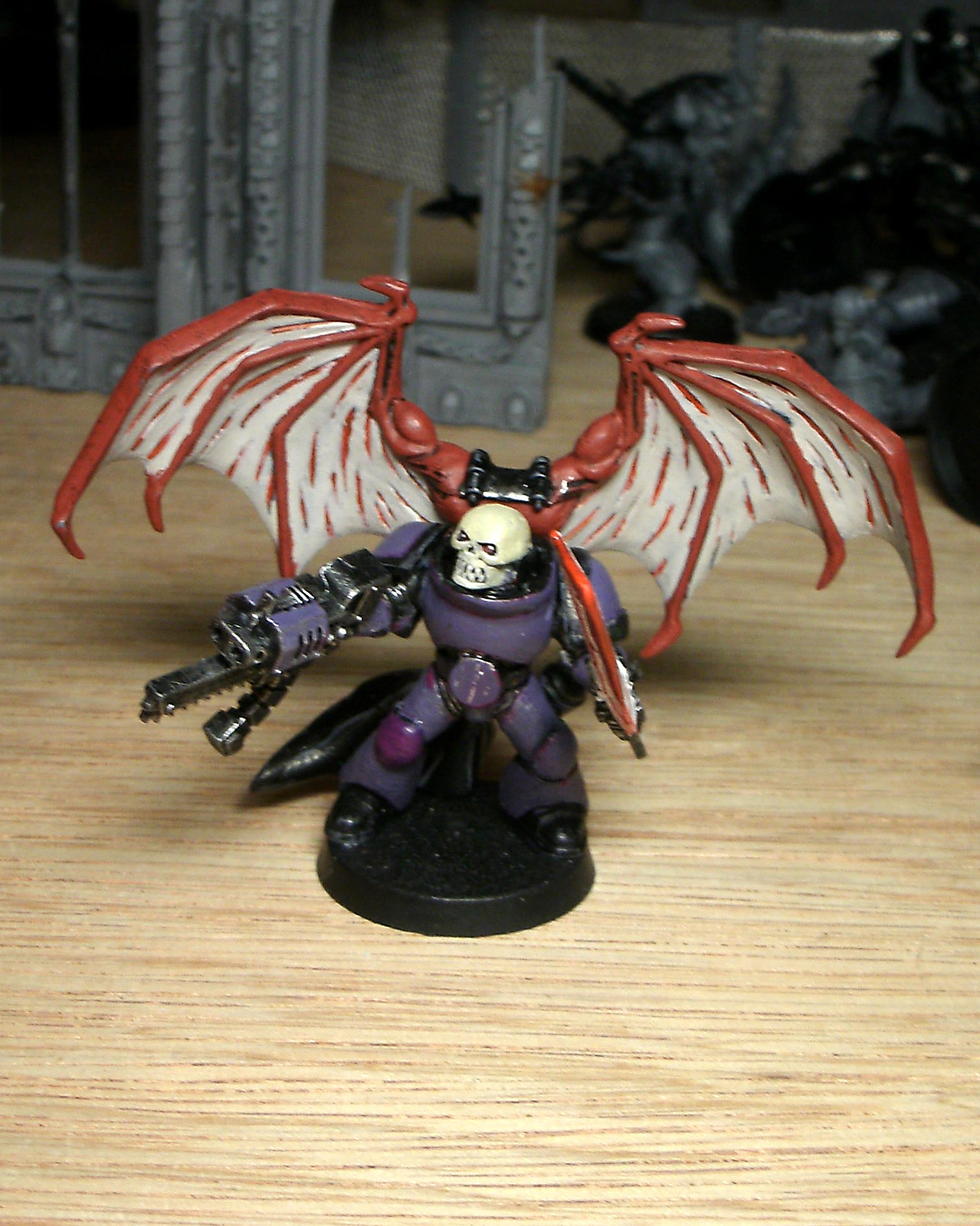 Cape, Chaos, Daemon Weapon, Greenstuff, Legio Mortis, Lord, Melta Bombs, Skull Helmet, Twin Linked Bolter, Warhammer 40,000, Winged