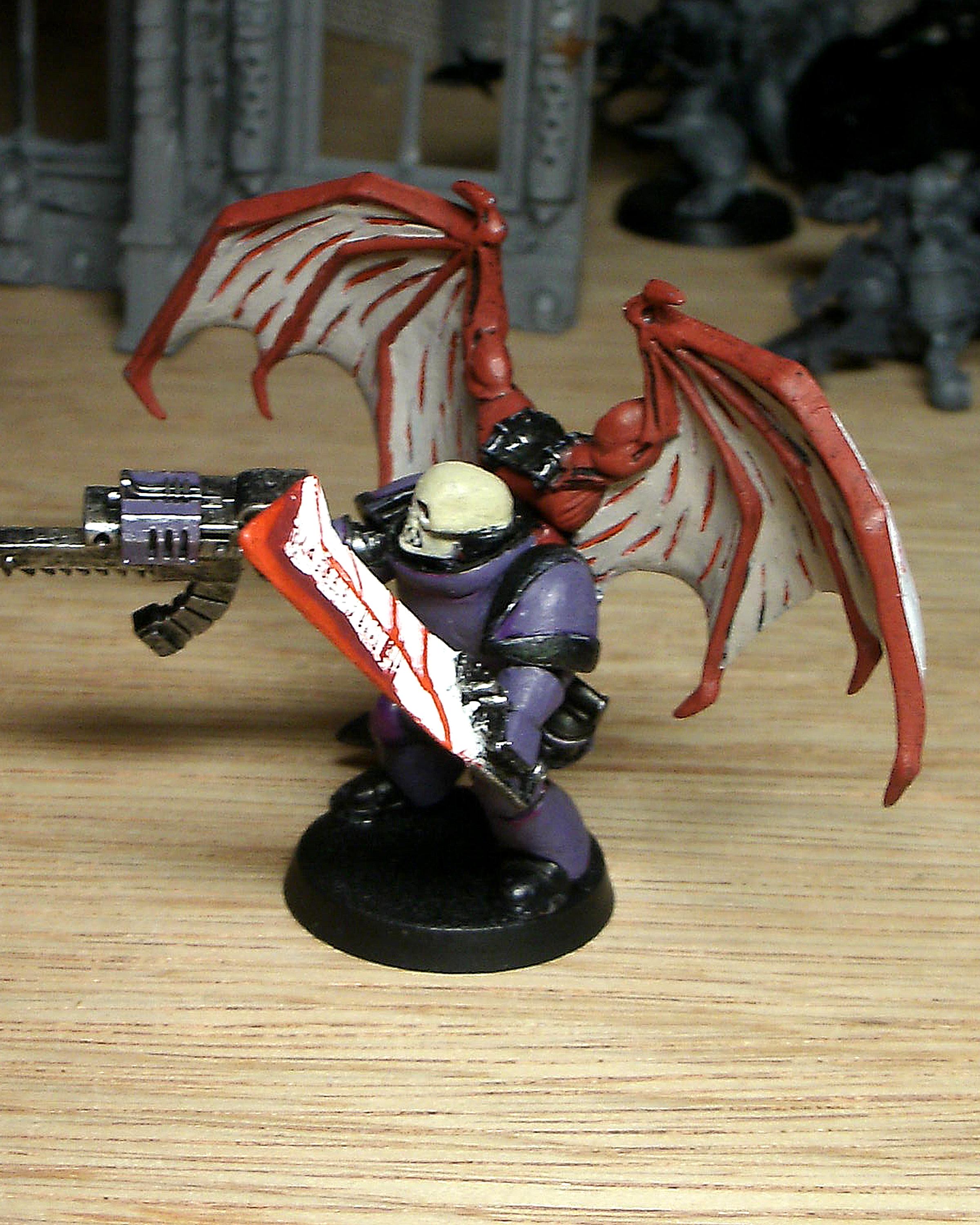 Cape, Chaos, Daemon Weapon, Greenstuff, Legio Mortis, Lord, Melta Bombs, Skull Helmet, Twin Linked Bolter, Warhammer 40,000, Winged