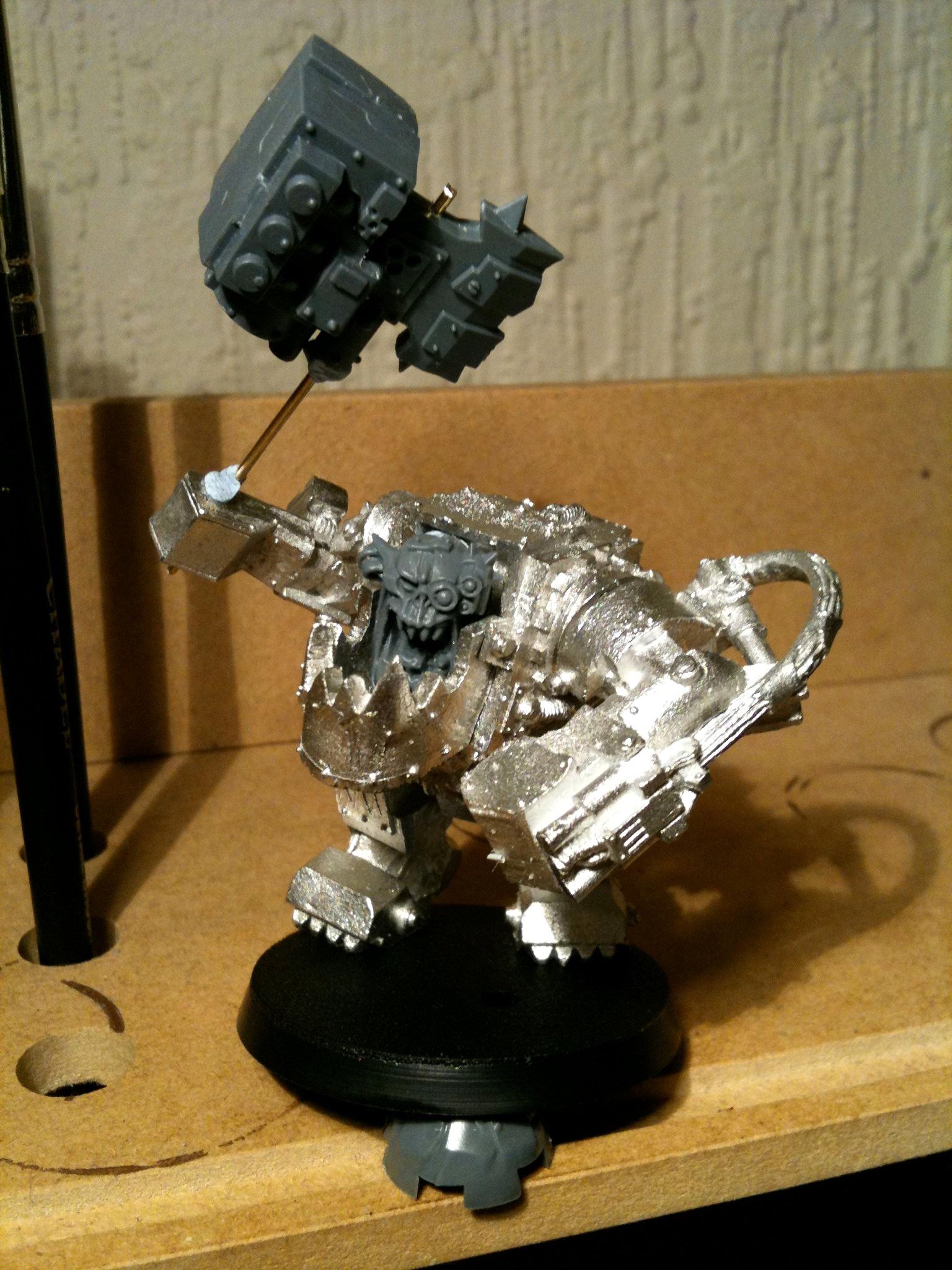 Da Dark Angelz, Mega-armour, Orks, Warboss, Work In Progress