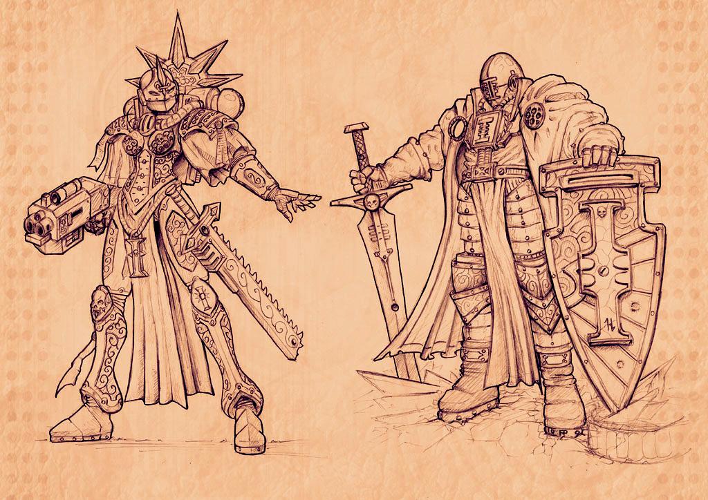 Adeptus Sororitas, Artwork, Sisters Of Battle, Sketch