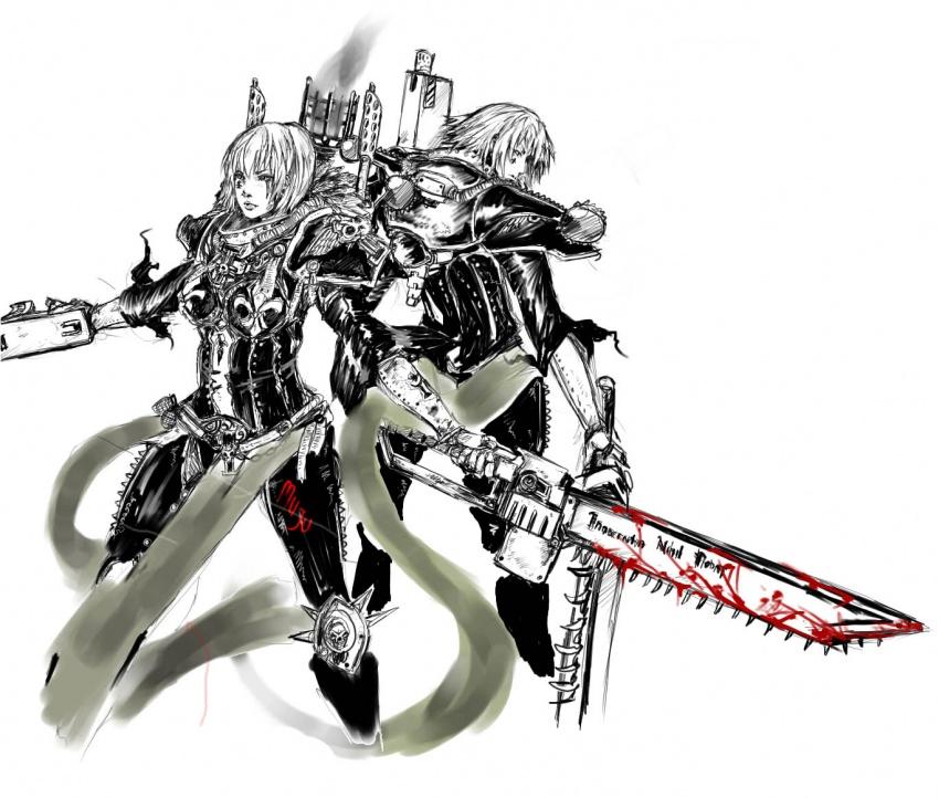 Adeptus Sororitas, Artwork, Back To Back, Females, Sisters Of Battle