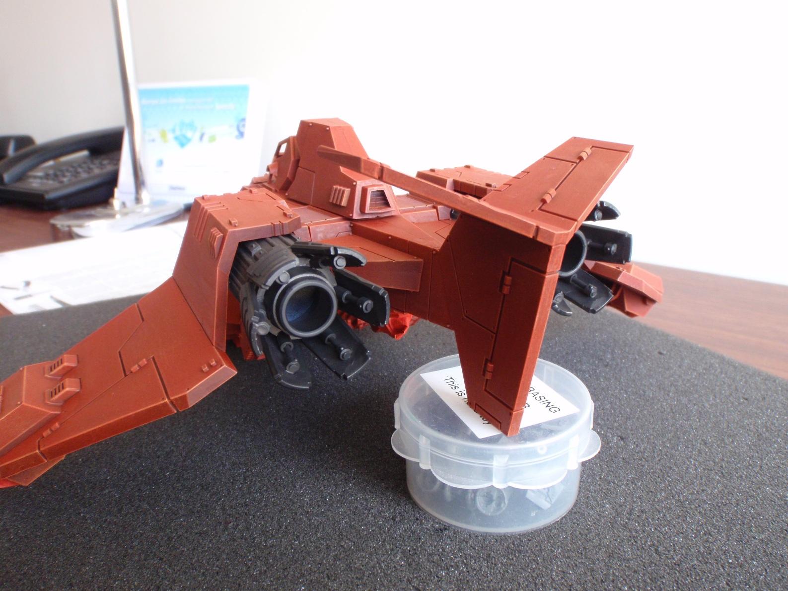 More engines, definitely going for a plasma glow in the jets (don't get all technical and tell me it won't glow, it's 40k not real world, and it'll look cool!! :o))