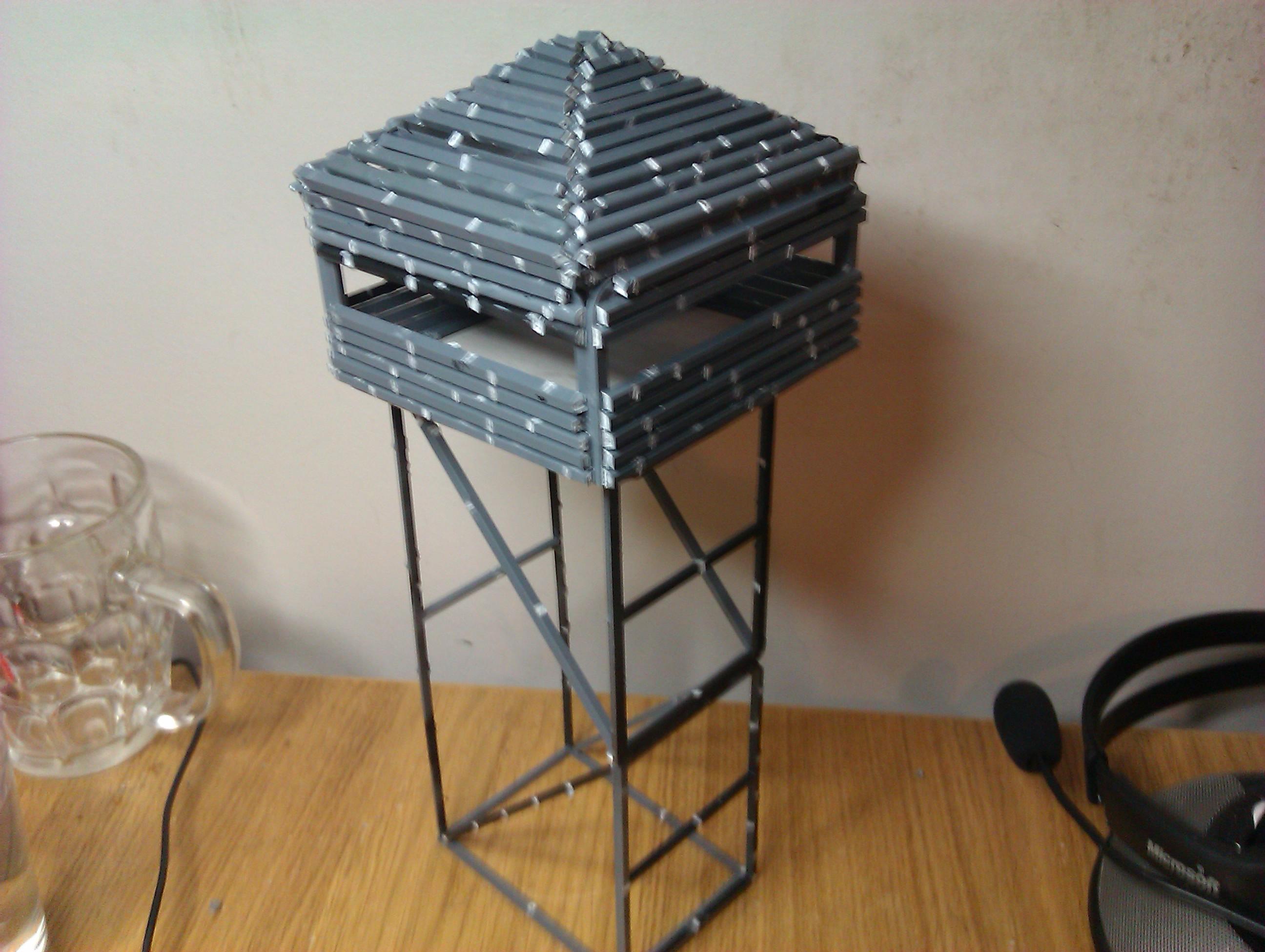 Watch tower constructed from sprues