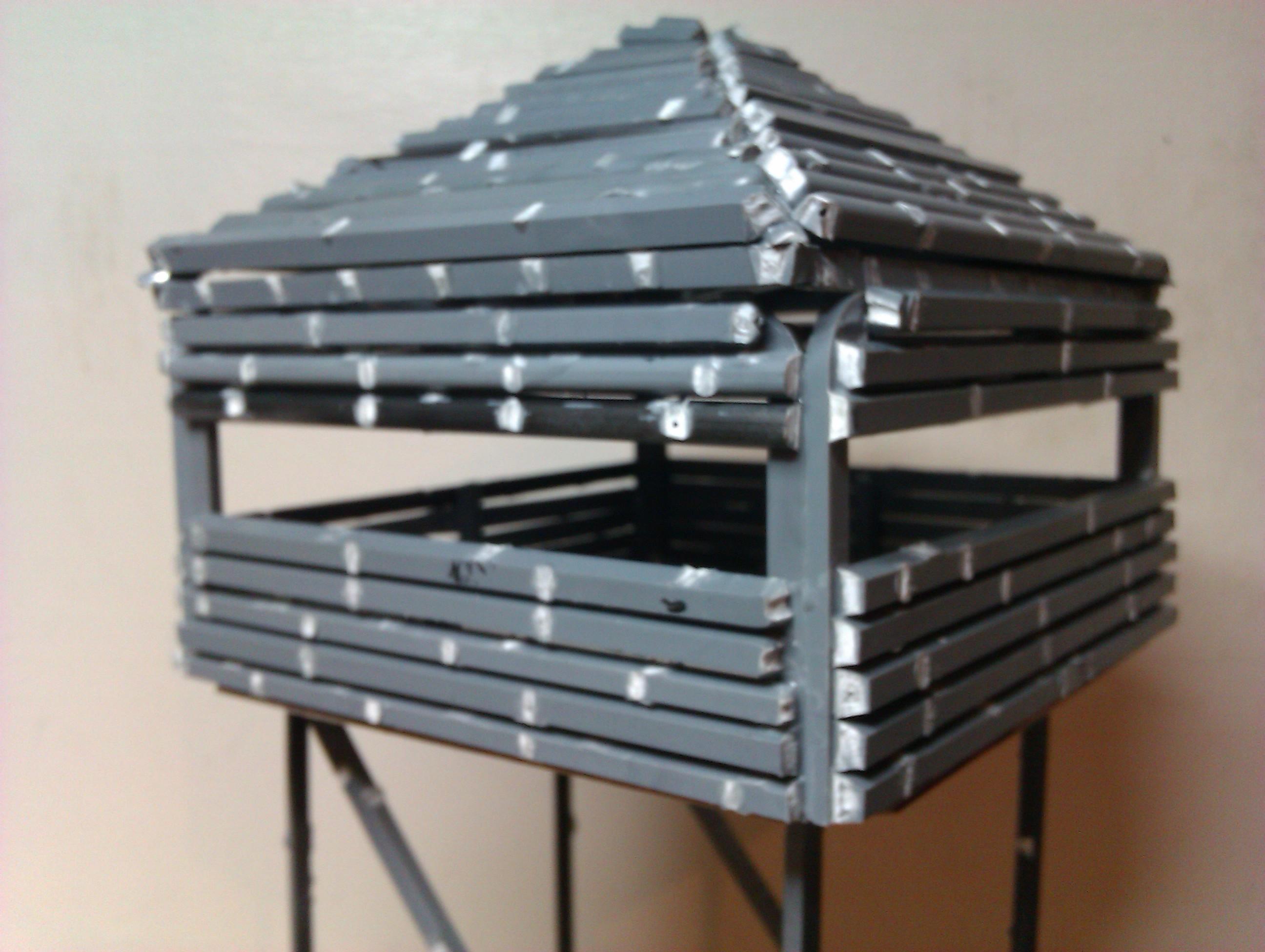 Watchtower with roof; close shot