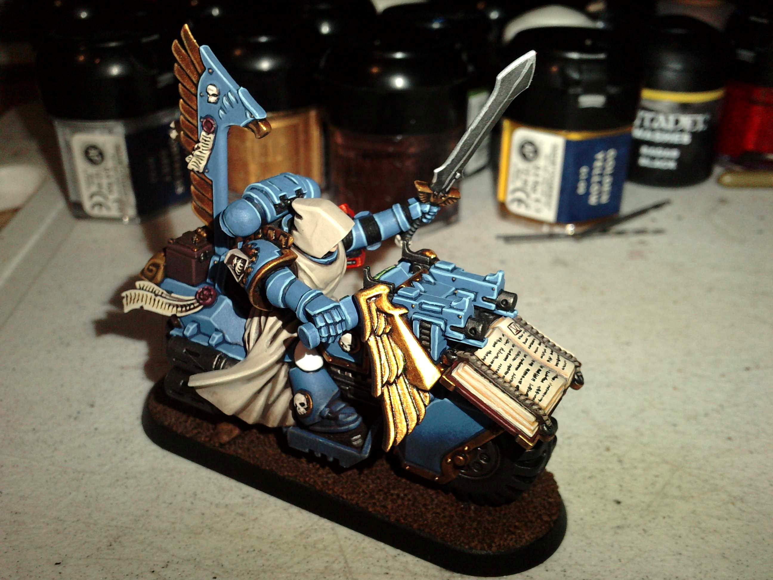Bike, Librarian, Space Marines, Warhammer 40,000, White Scars
