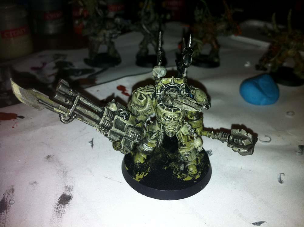Chaos, Nurgle, Terminator Armor, Terminator Nurgle Chaos, Warhammer 40,000, Work In Progress