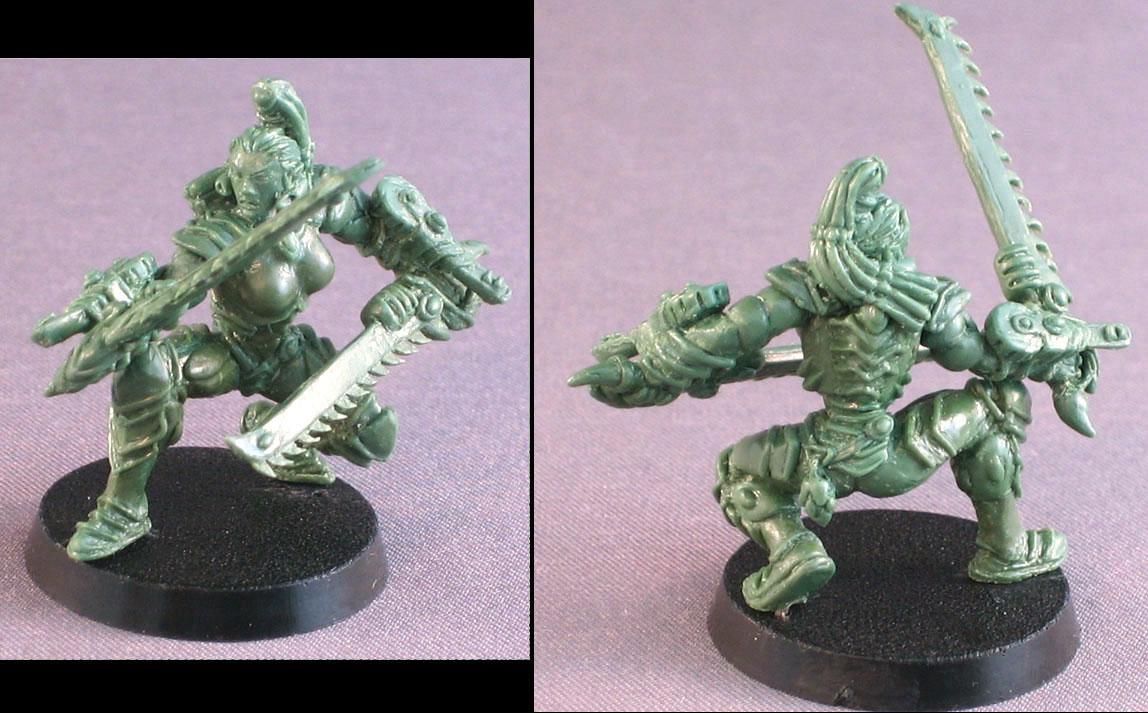 Chainsabres, Eldar, Exarch, Female, Striking Scorpions, Warhammer 40,000
