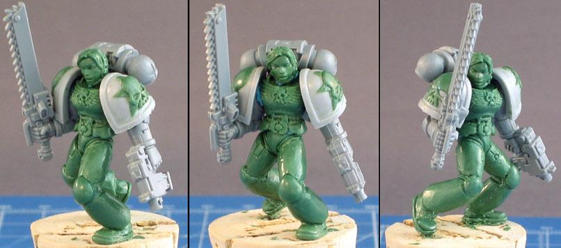 Female, Sculpting, Space Marines