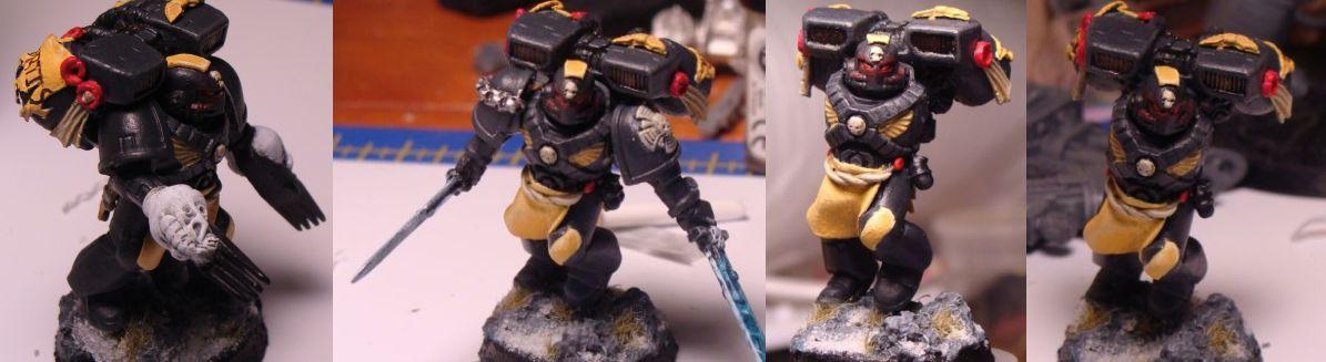 Assault Marines, Assualt, Ice Base, Jump Pack, Sgt, Space Marines
