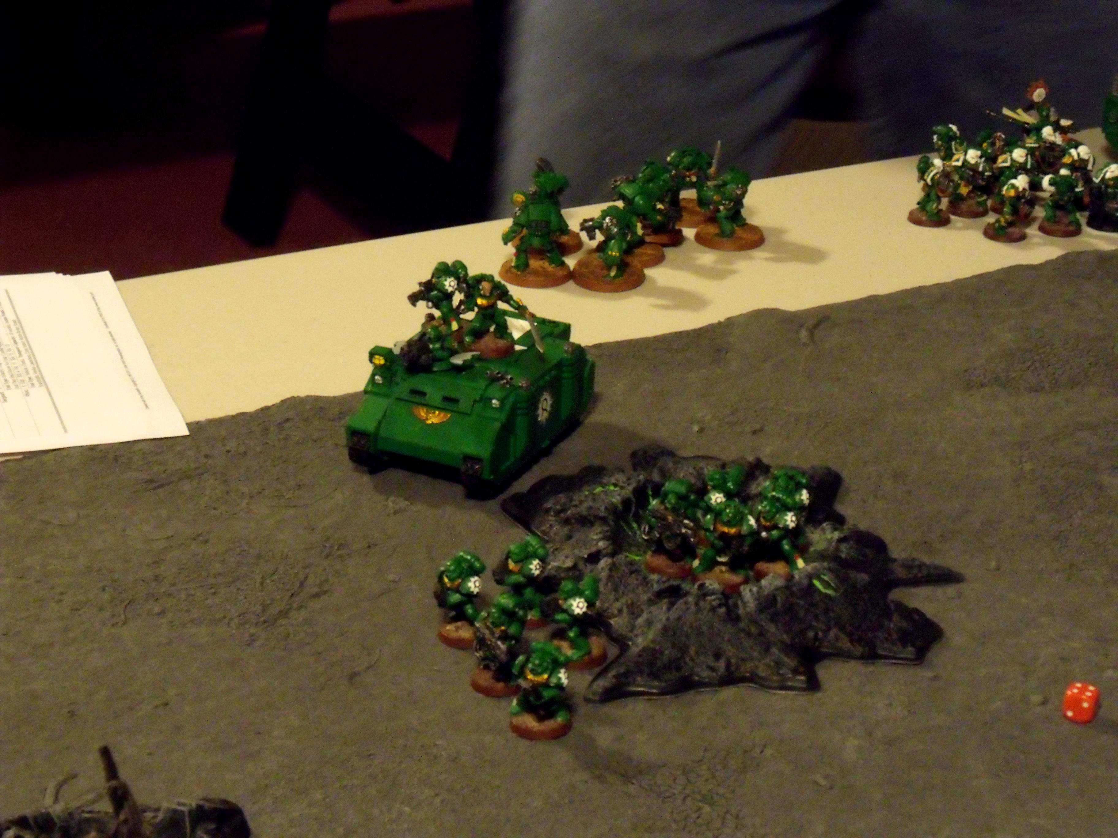 Orks, Salamanders, Battle Report 1