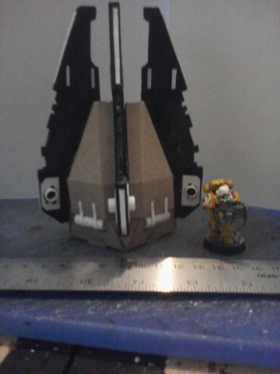 Front third of the pod assembled.   Figure included for scale