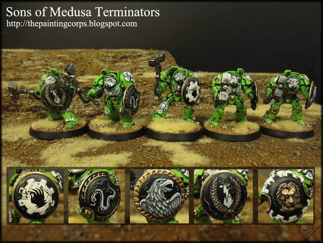 Badab War, Sons Of Medusa, Space Marines, Terminator Armor, Warhammer 40,000