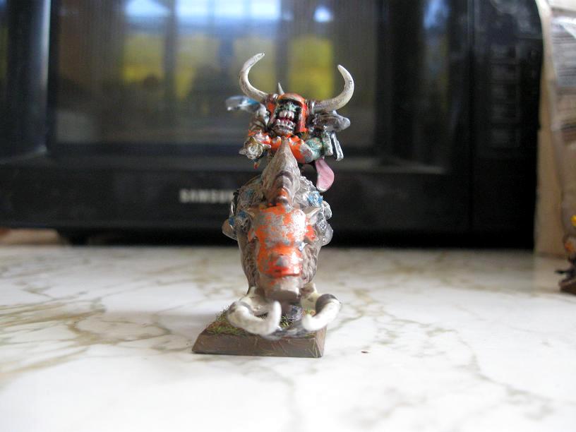 Boar, Great Weapon, Greenskin, Orcs, Warboss