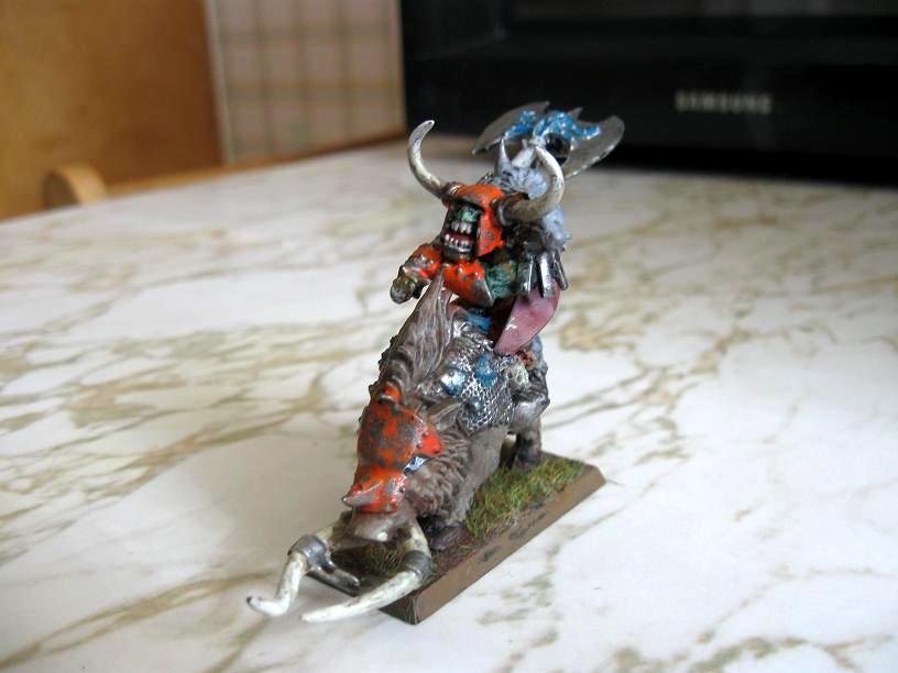 Boar, Great Weapon, Greenskin, Orcs, Warboss