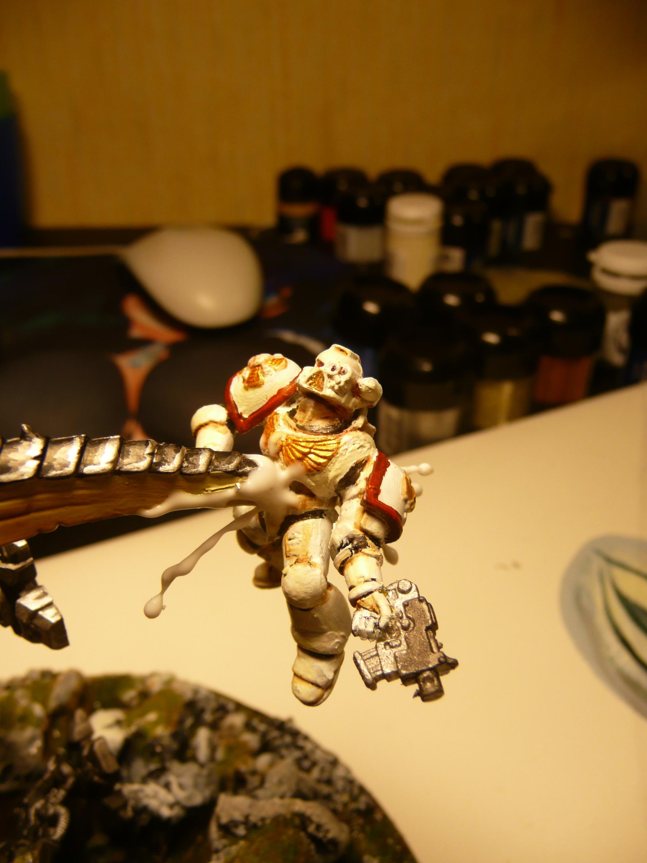 Blood, Carnifex, Diorama, Dreadnought, Gore, Scene, Space Marines, Tyranide, Tyranids, War, Warhammer 40,000, Warhammer Fantasy, White Scars