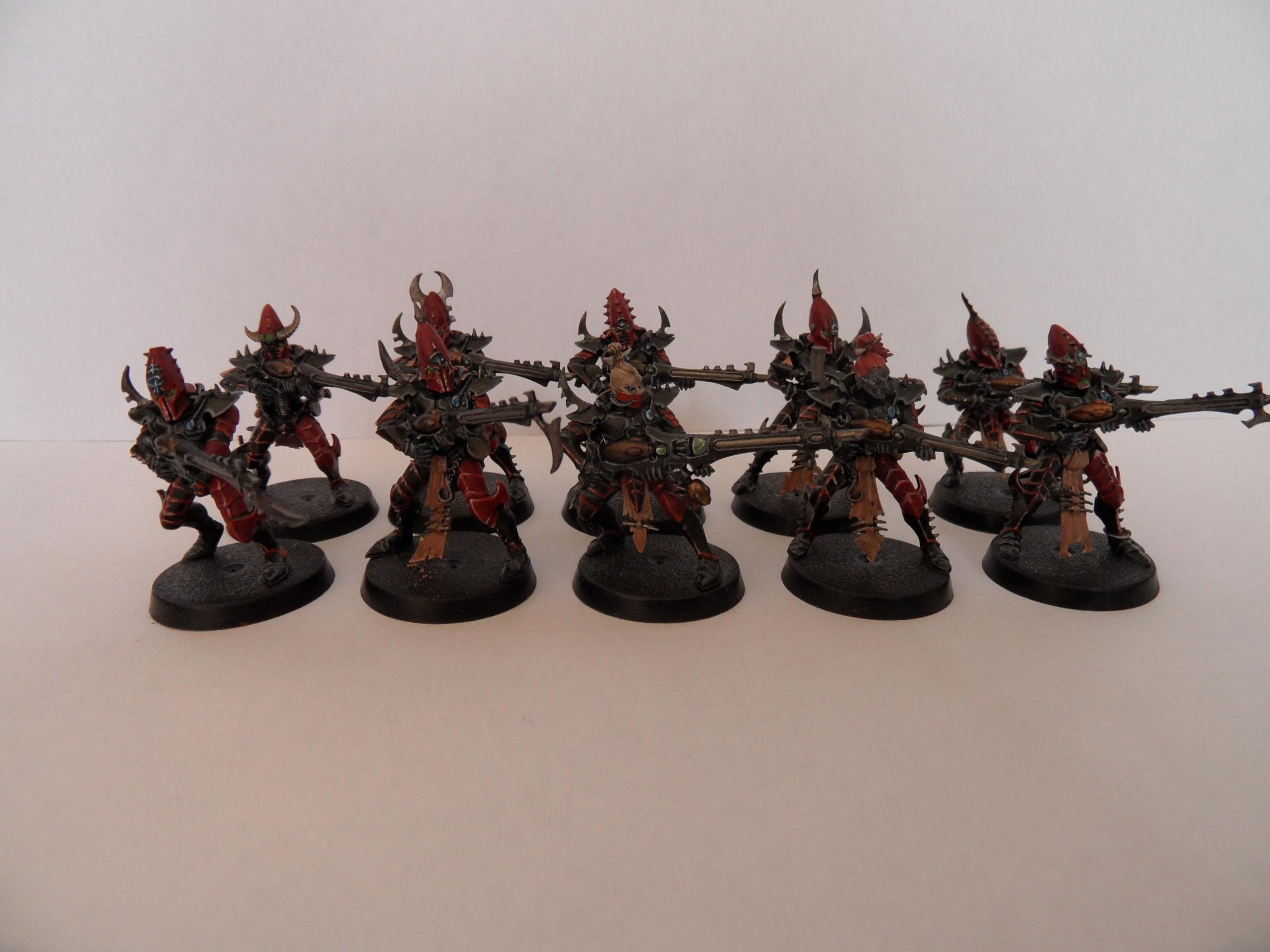 Dark Eldar, Dark Eldar Warriors, Red Scheme, Warhammer 40,000