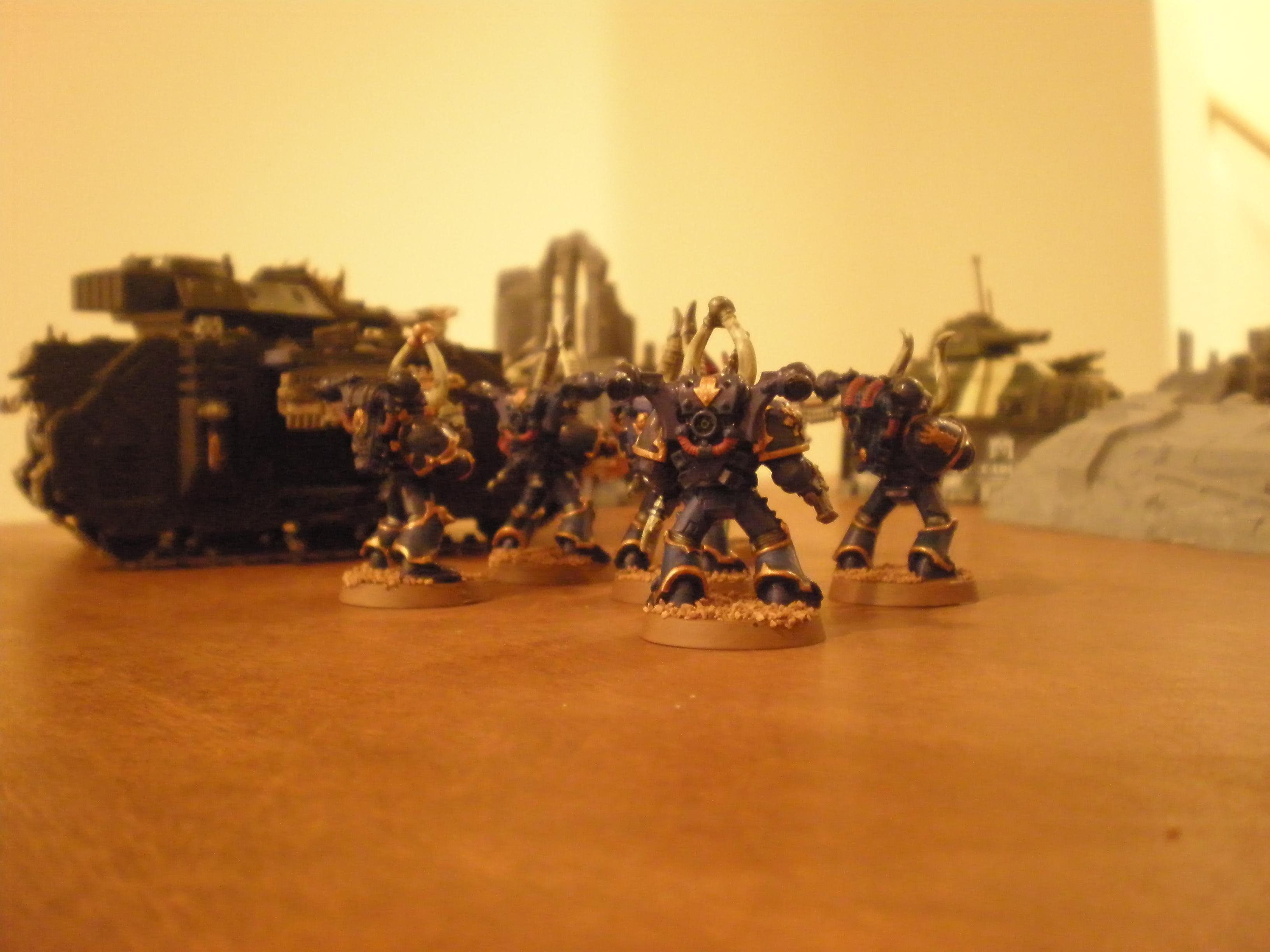 Imperial Guard, The astartes advance with a predator battle tank