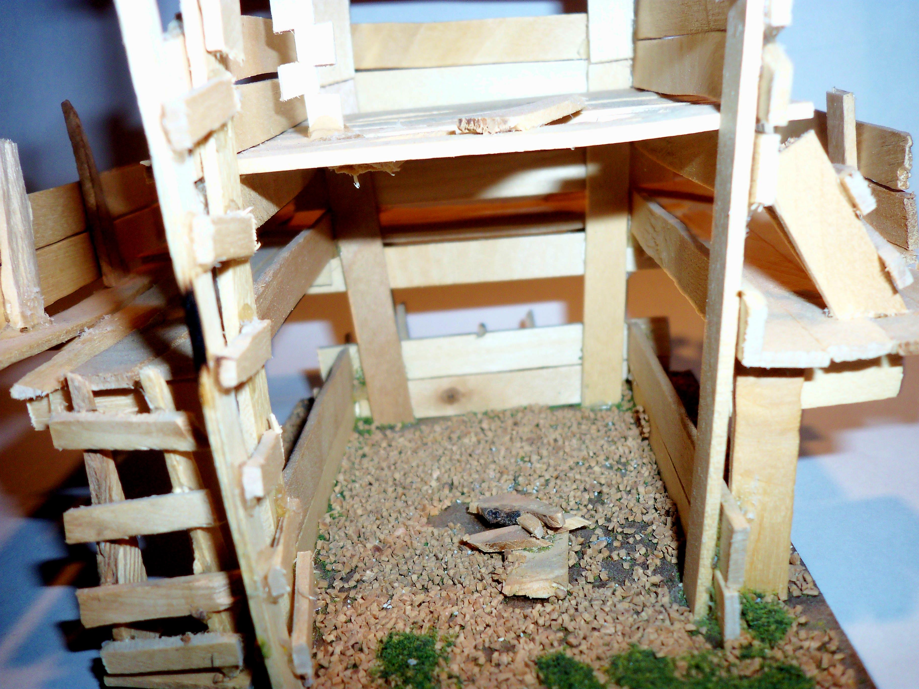 Fort, Hole, Ladder, Orks, Outpost, Popsicle Sticks, Terrain