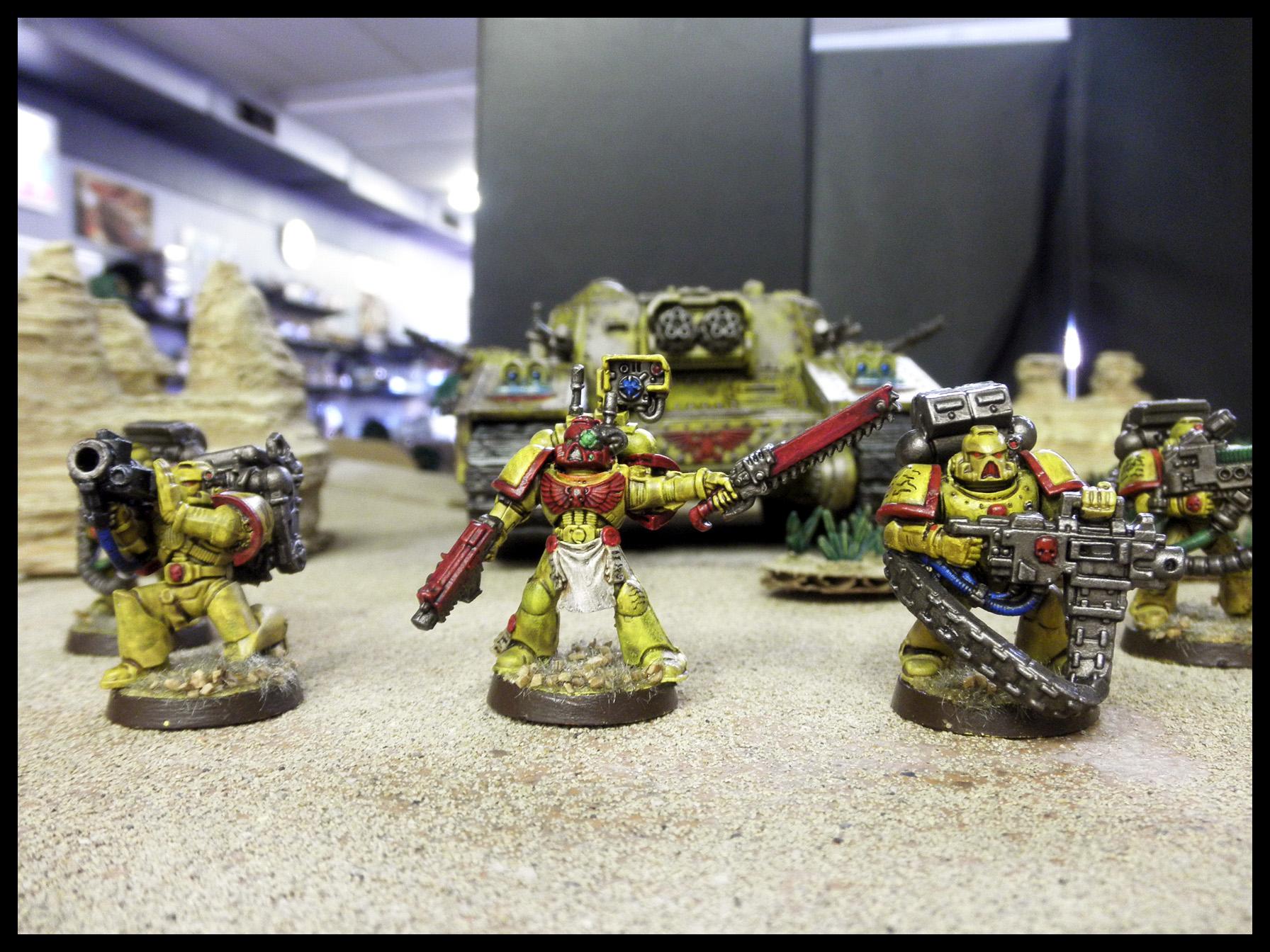 Devastator Squad, Fists, Imperial, Imperial Fists, Sergeant, Yellow