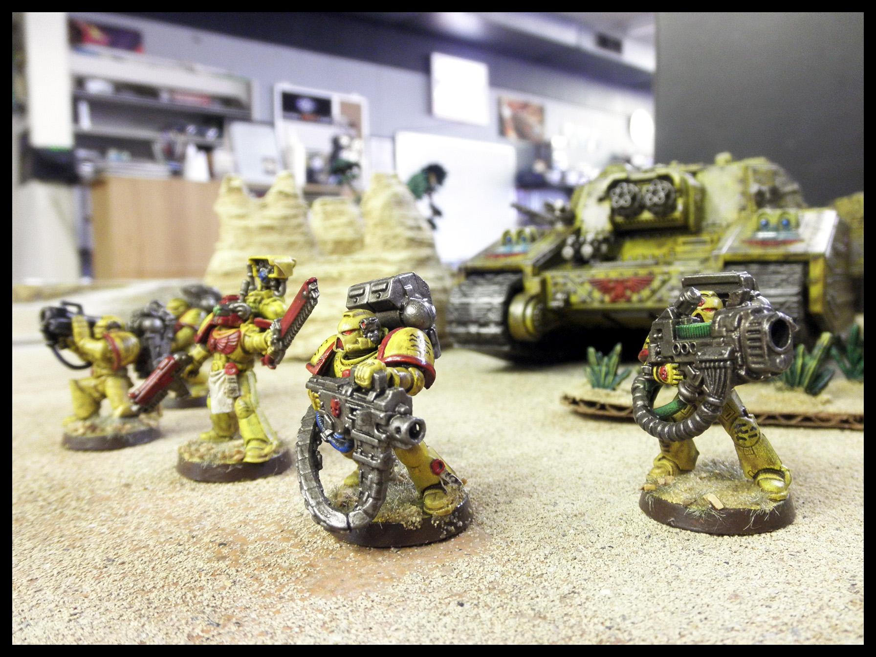 Devastator Squad, Fists, Heavy Bolter, Imperial, Imperial Fists, Plasma Cannon, Yellow