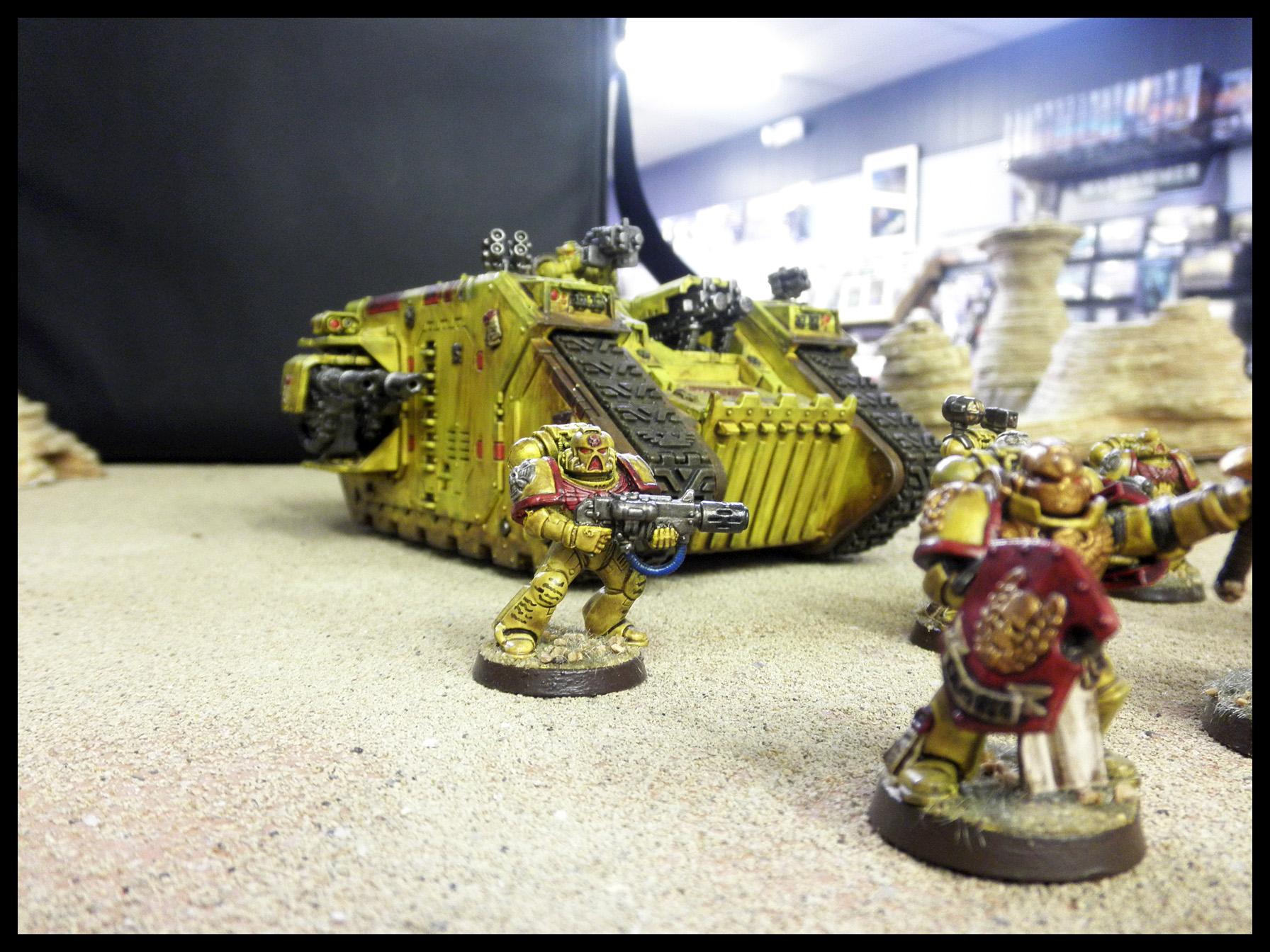Command Squad, Company Champion, Fists, Imperial, Imperial Fists, Land Raider, Meltagun, Yellow